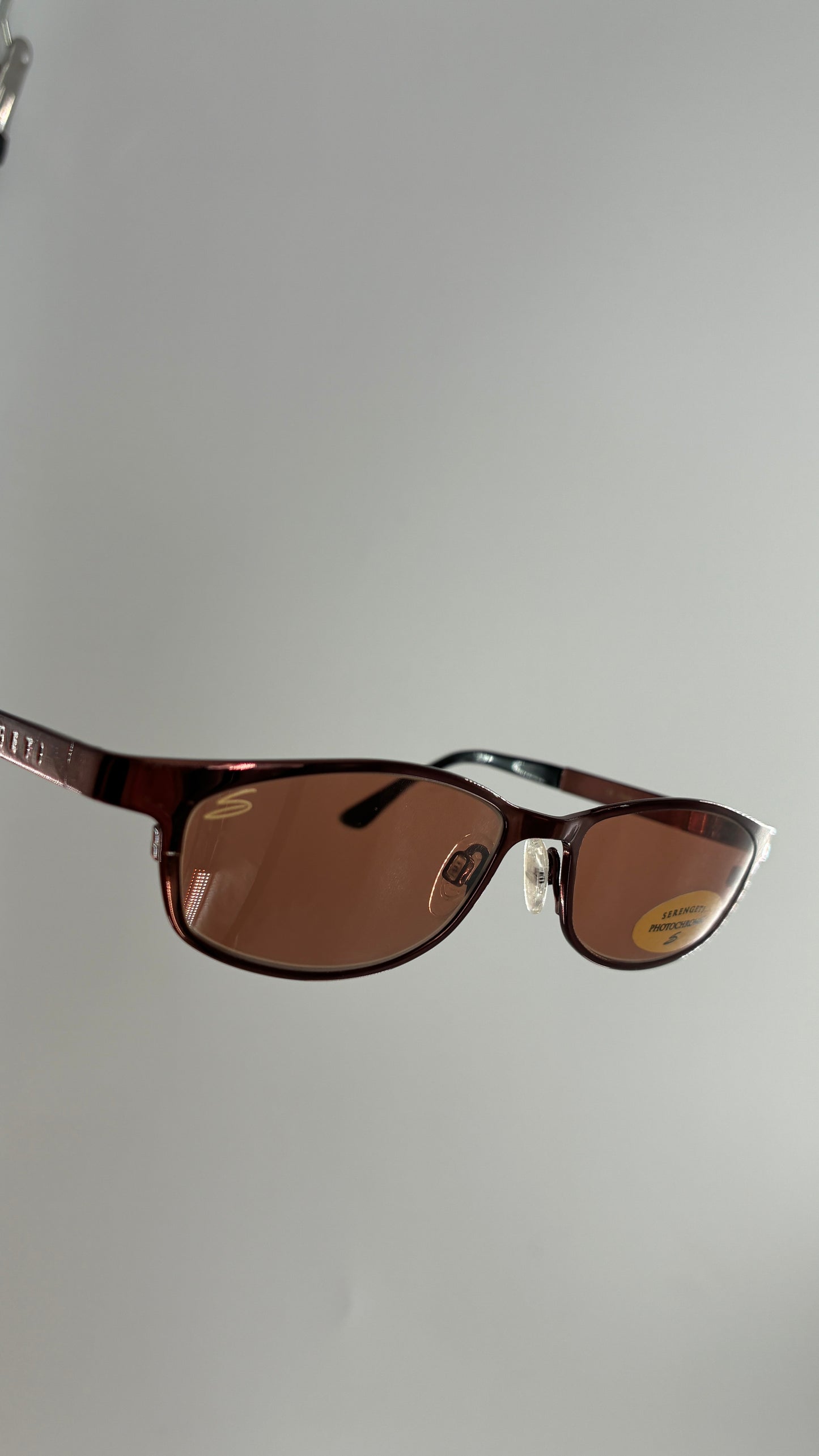 Vintage SERENGETI Polarized Sunglasses with Bronze Metal Frame
