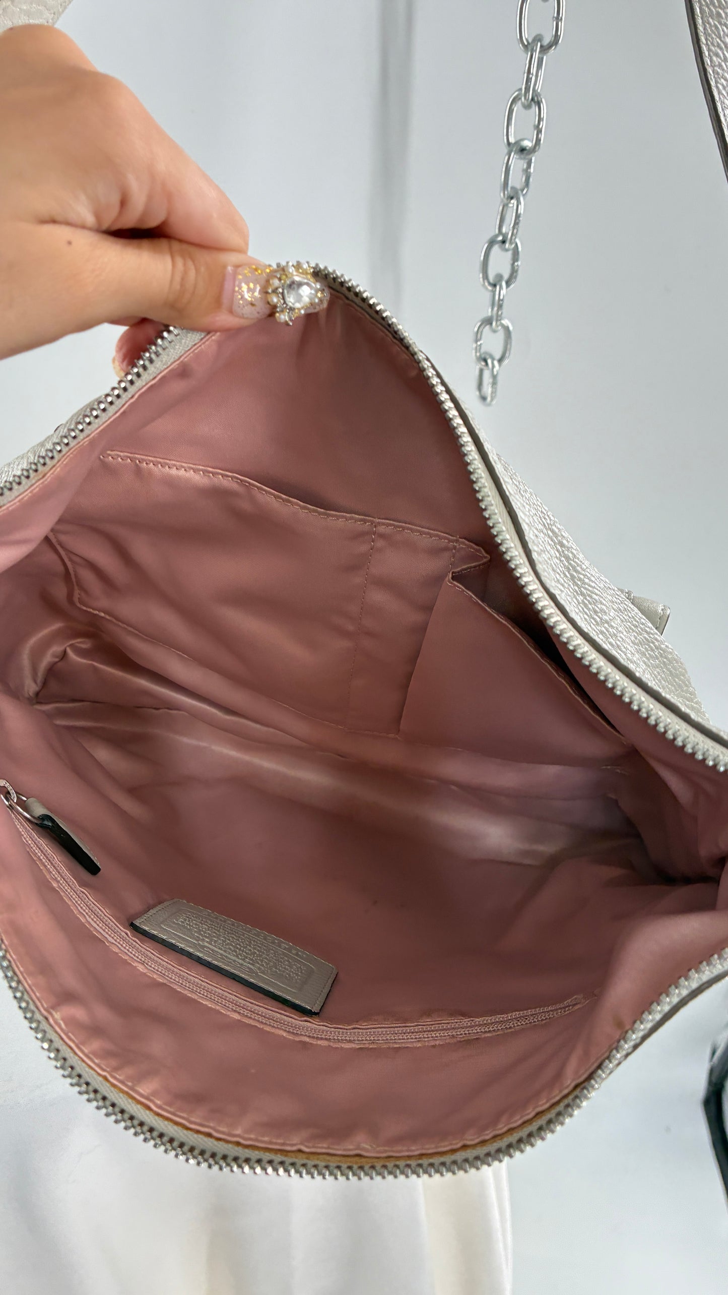 Vintage COACH Penelope Grey Leather Crossbody