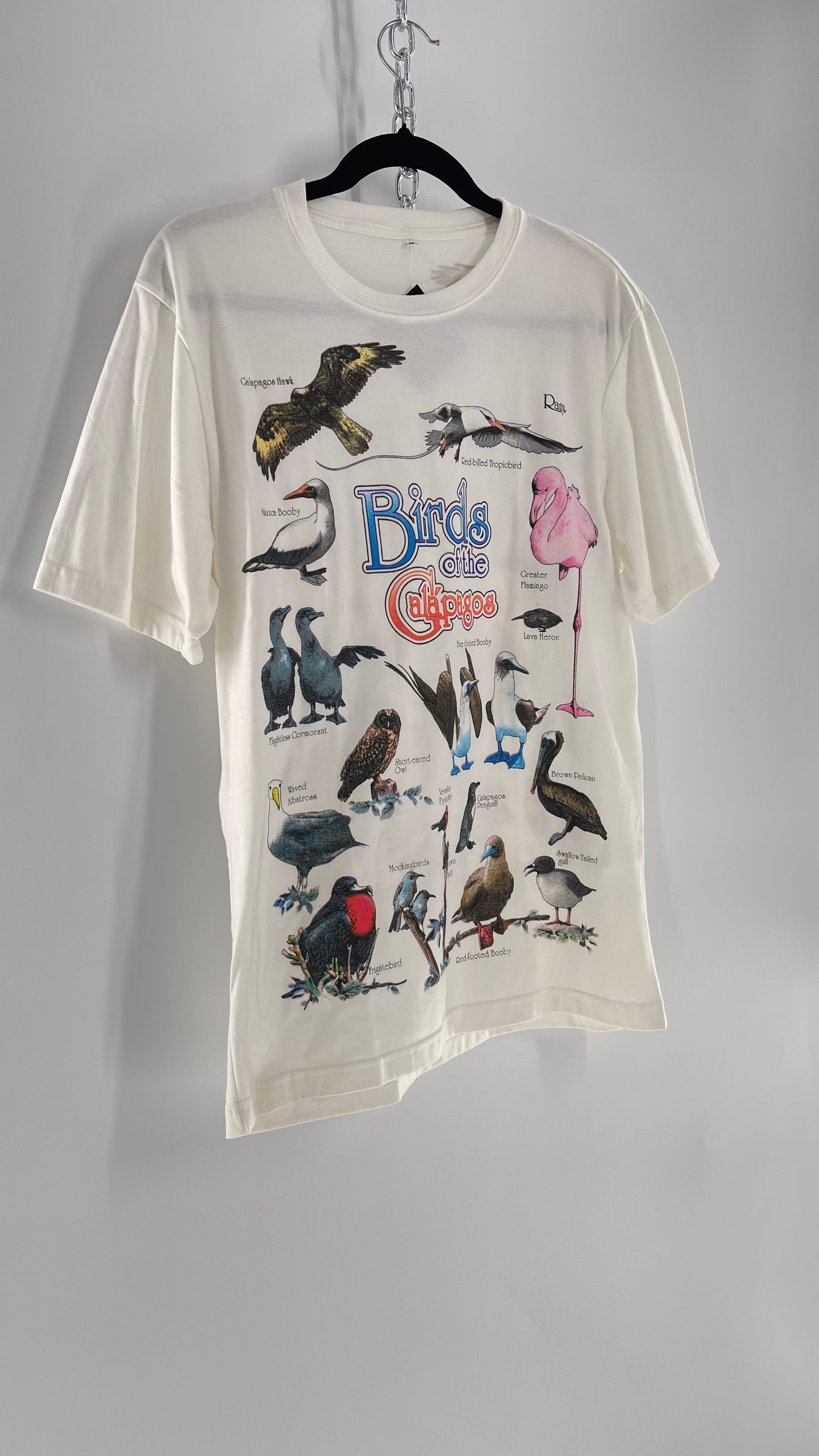Vintage Glitter Galapagos Bird Species T (Medium)