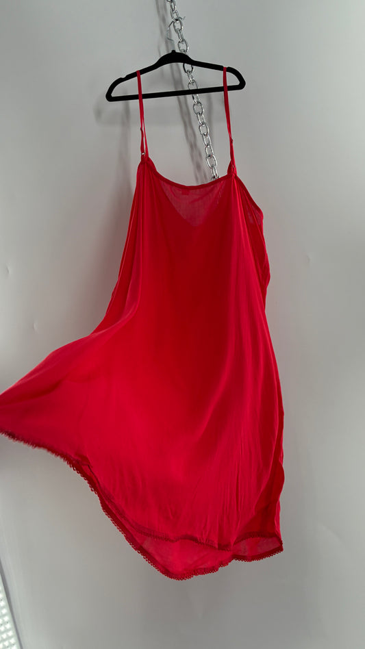 Red Slip Dress (10, Medium)
