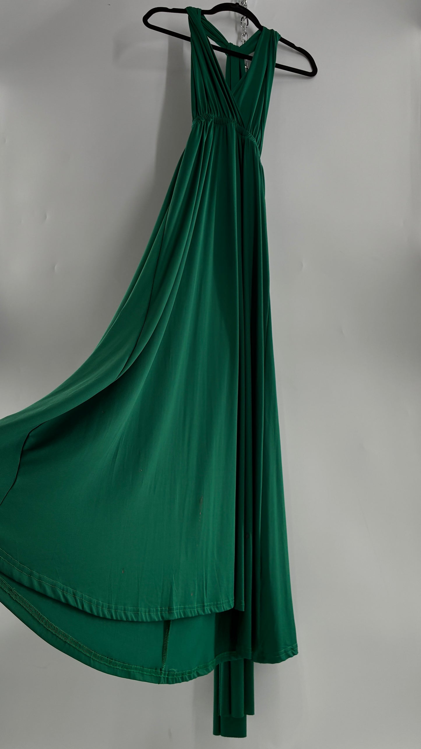 IBTOM CASTLE Forest Green Lycra Multi-Way Convertible Maxi (S)