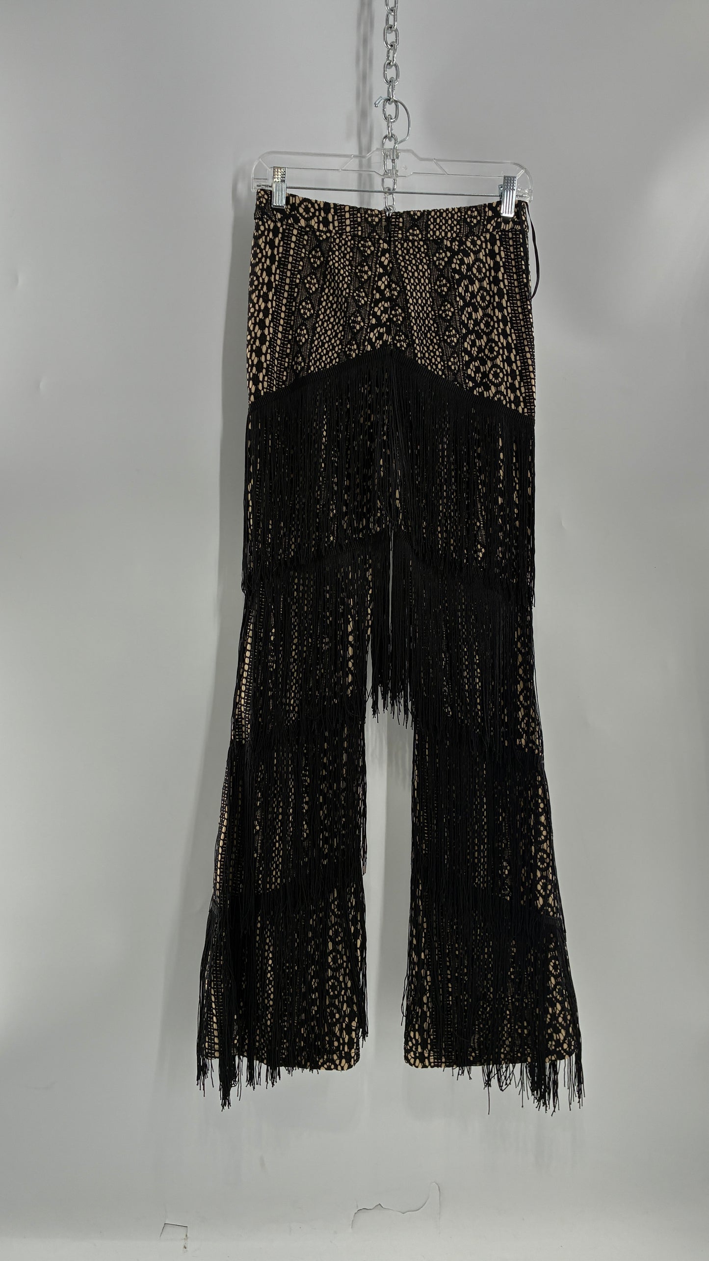 BANJUL Lace Kickflares Covered in Layers of Fringe (Small)