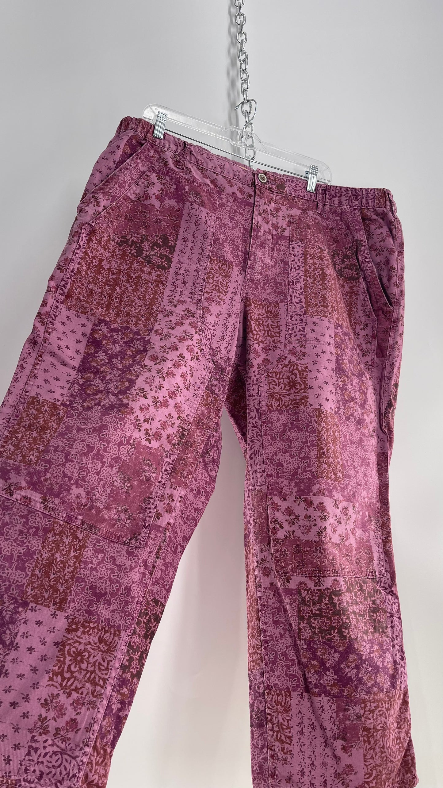Pilcro Anthropologie Purple Patchwork Carpenter Pants with Tags (20W)