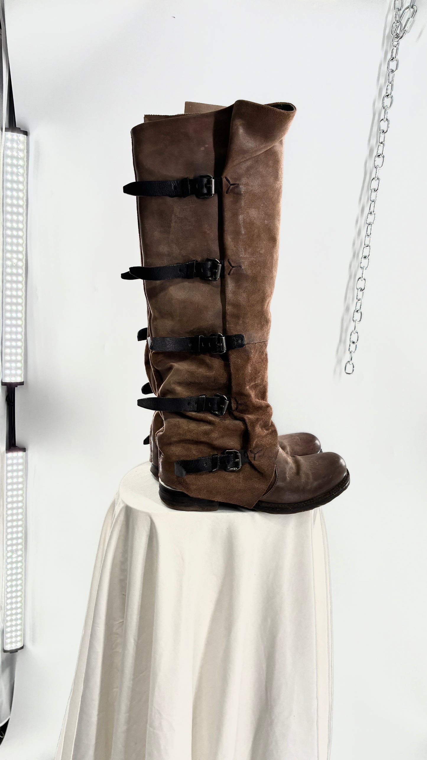 Tatum Over the Knee AS98 Distressed Worn Boots (41)