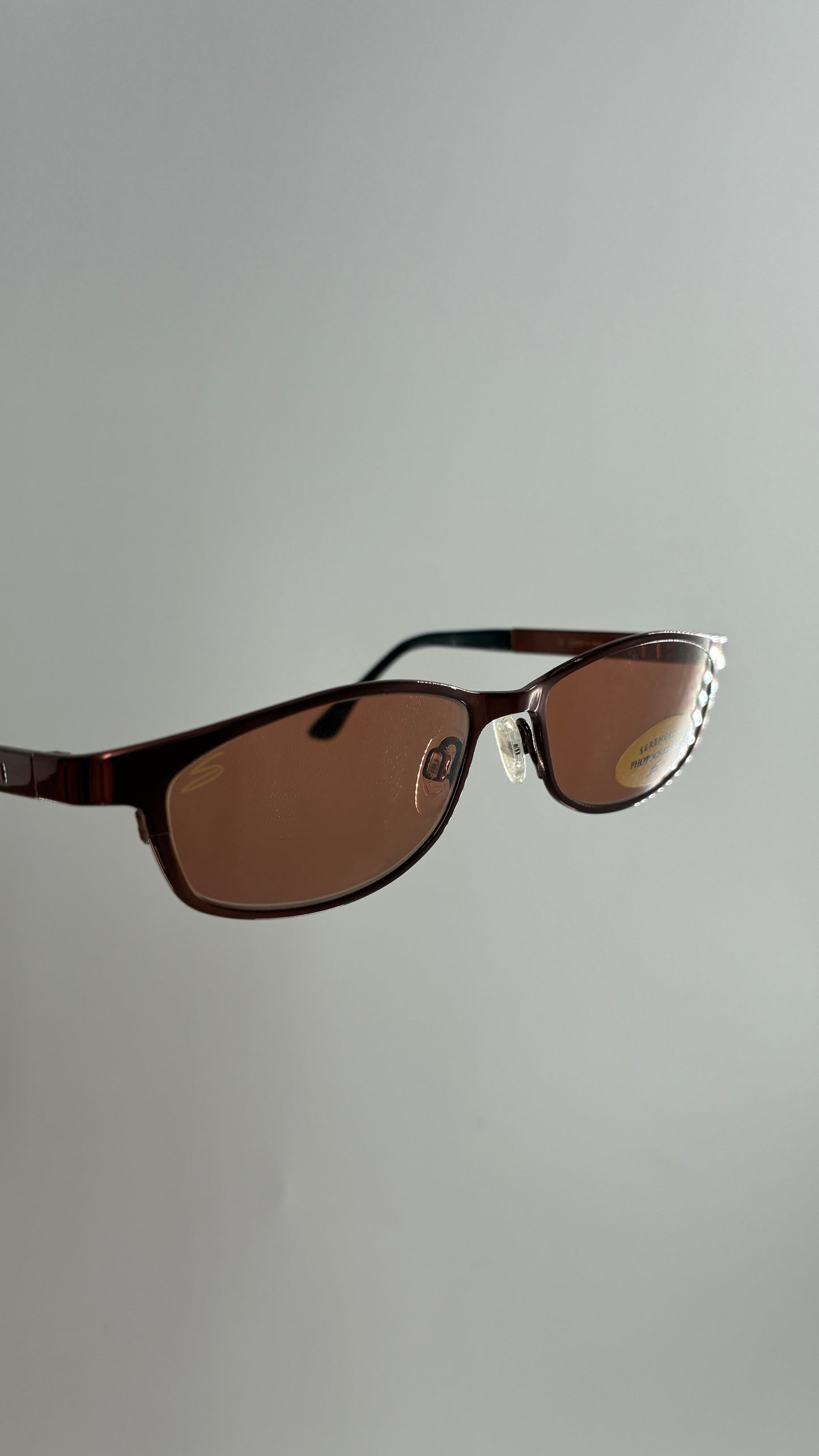 Vintage SERENGETI Polarized Sunglasses with Bronze Metal Frame