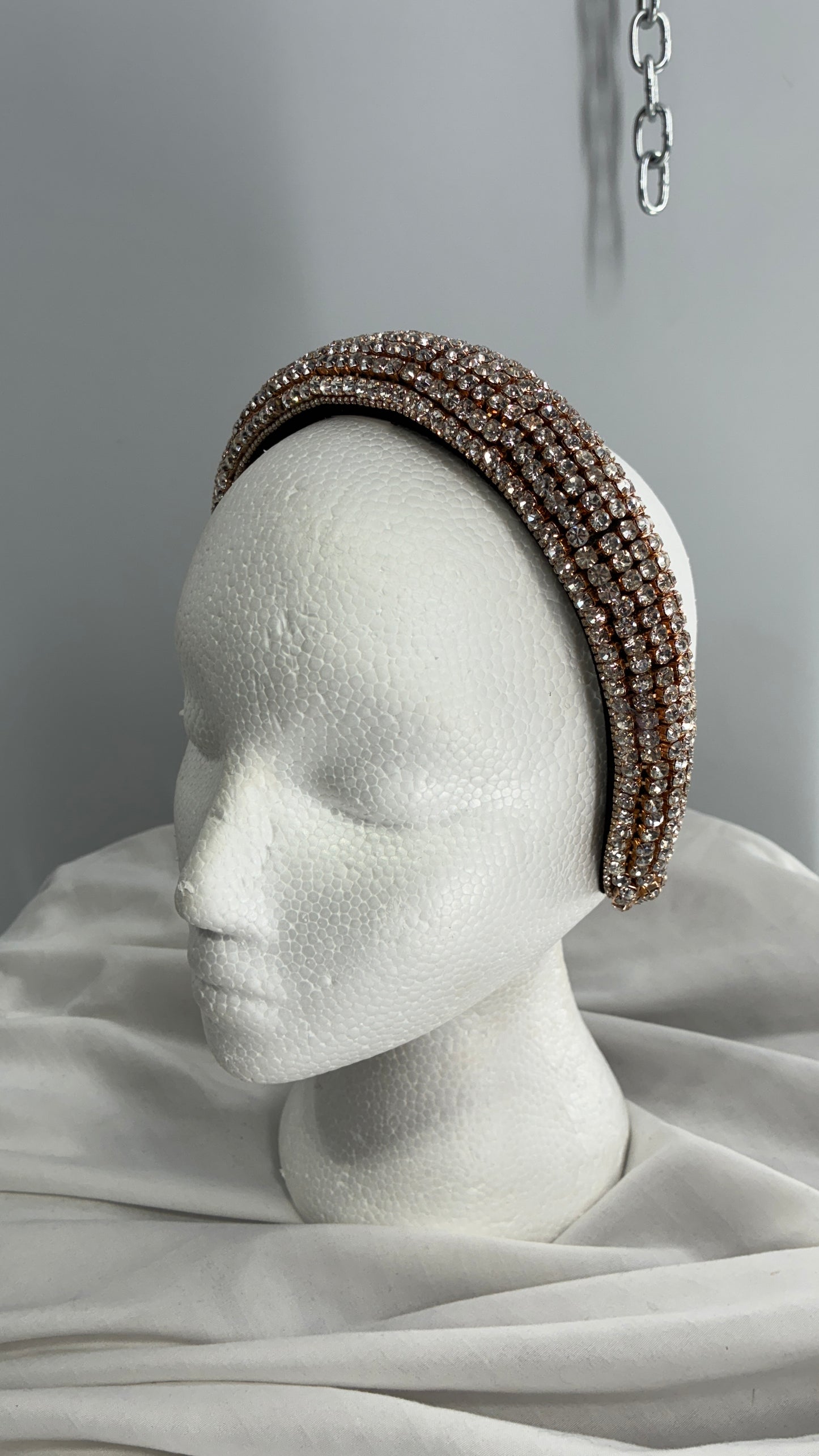 Rhinestone Encrusted Gold Headband