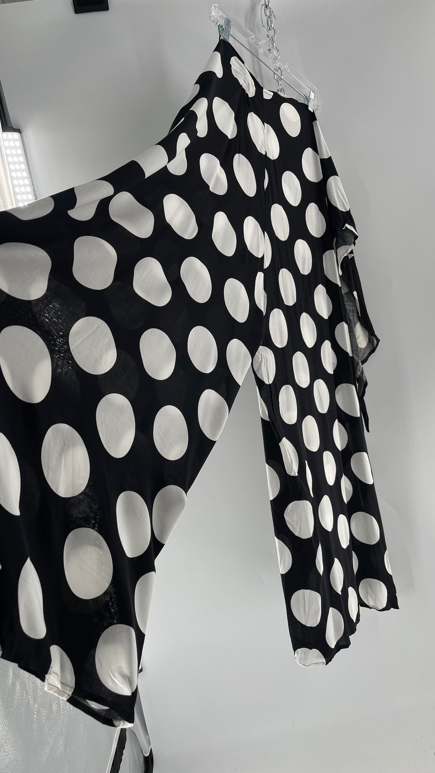 Handmade 9 in 1 Black/White Polka Dot Jumpsuit (One Size) •AS SEEN ON TIKTOK•