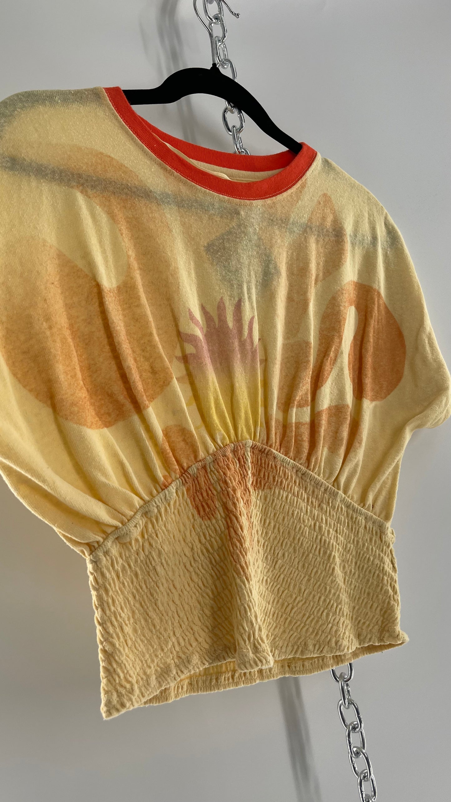 Free People Solar Graphic with Smocked Waistline (Small)