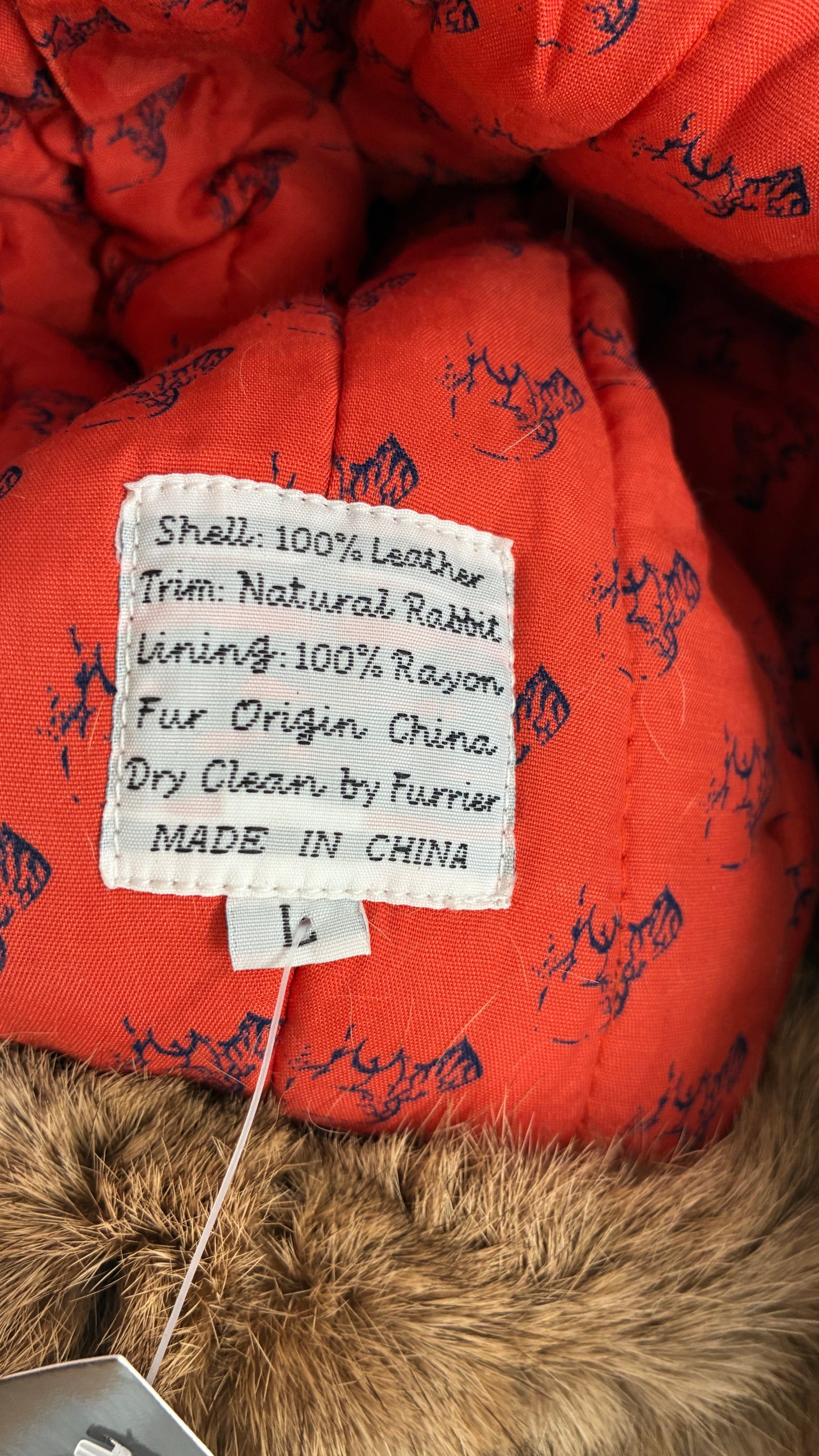 Vintage MAD BOMBER Leather and Rabbit Fur Bomber Style Trapper Hat
