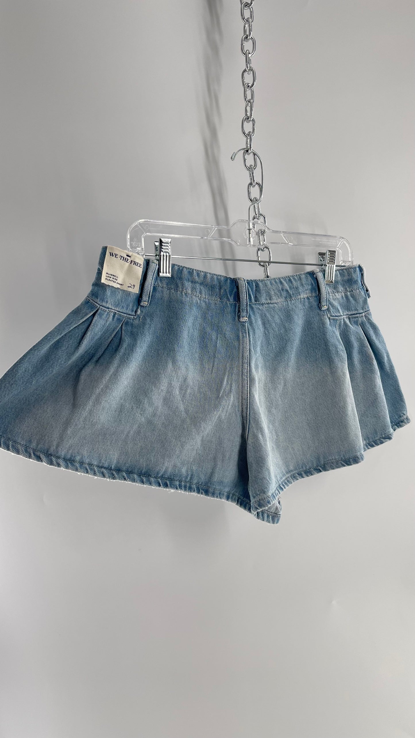 Free People Blue Bell Low Rise Pleated Short with Tags Attached (29)