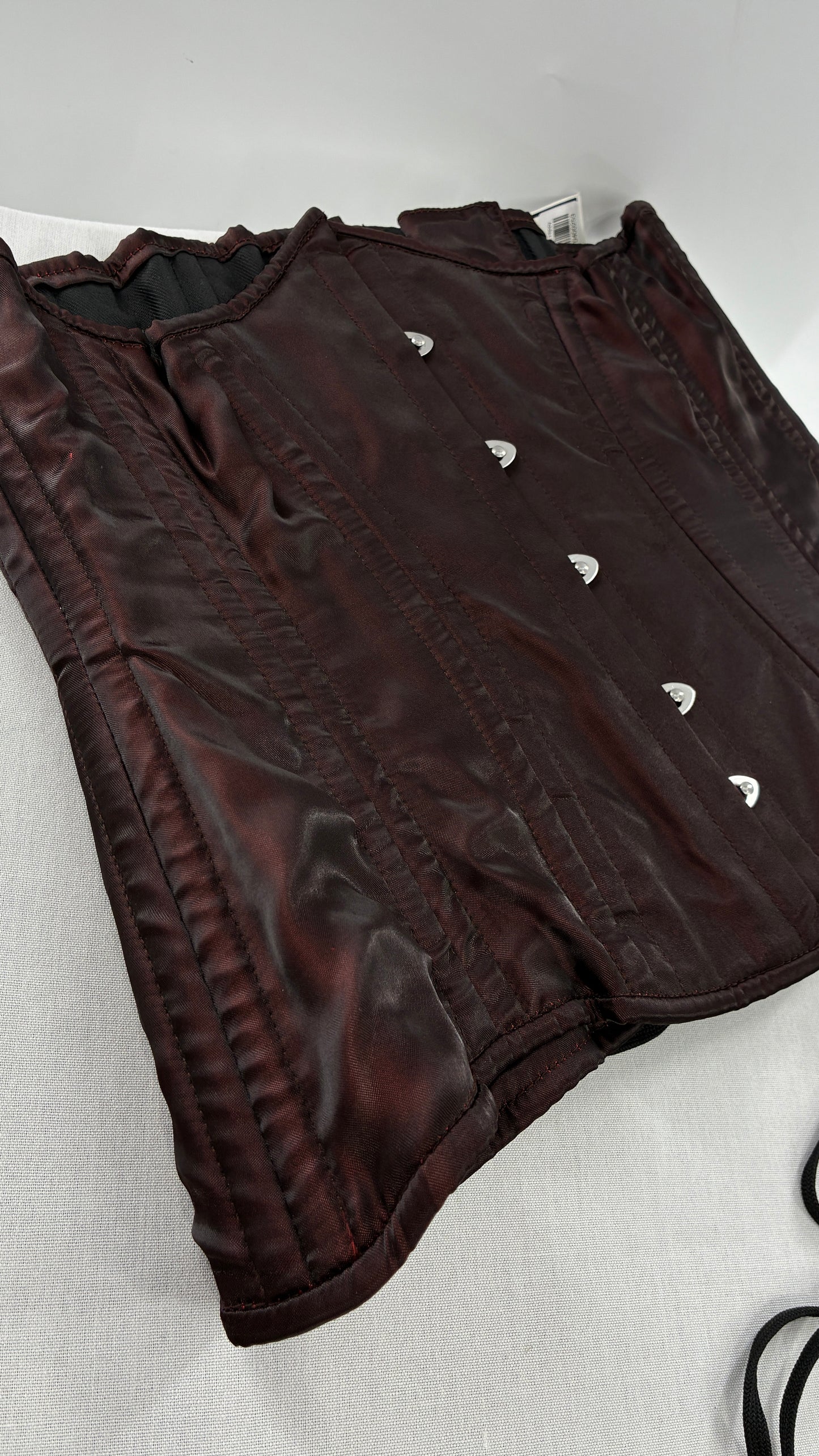 Vintage ORCHARD CORSETS Heavy Duty Burgundy Brown Corset (30”)
