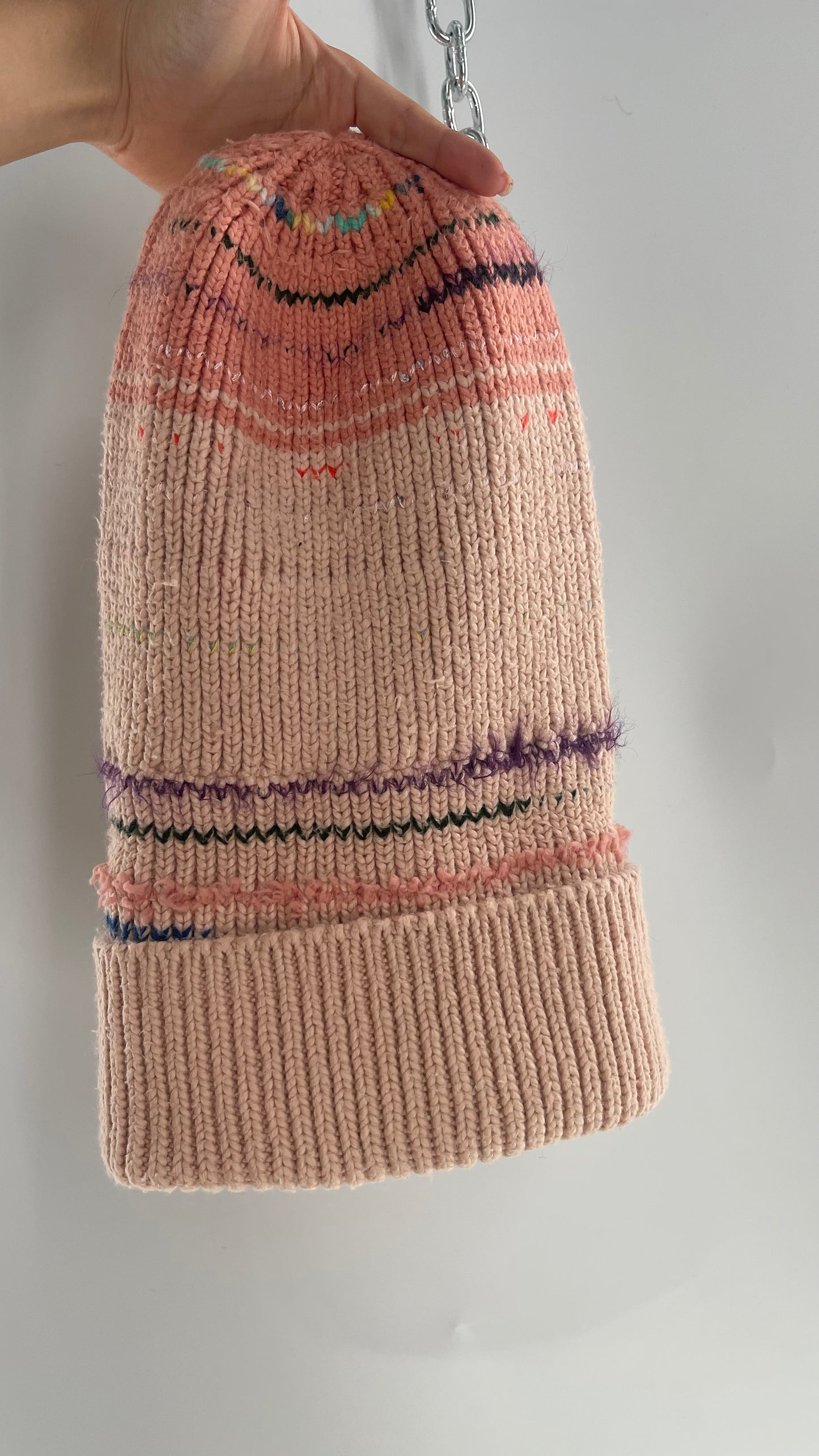 Free People Super Thick Knit Pastel Confetti Beanie