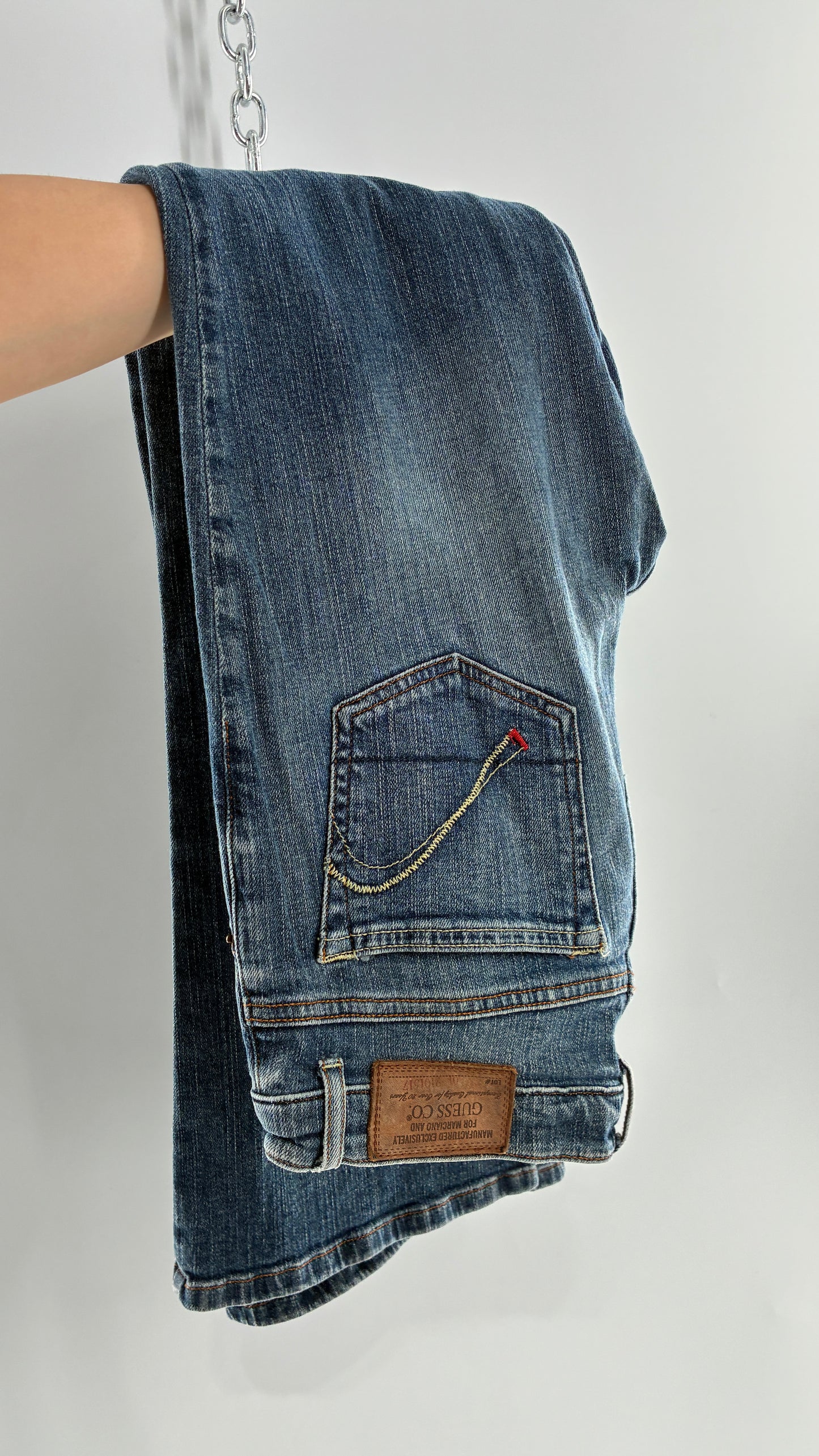 Vintage GUESS Light Wash Kick Flare Jeans (28)