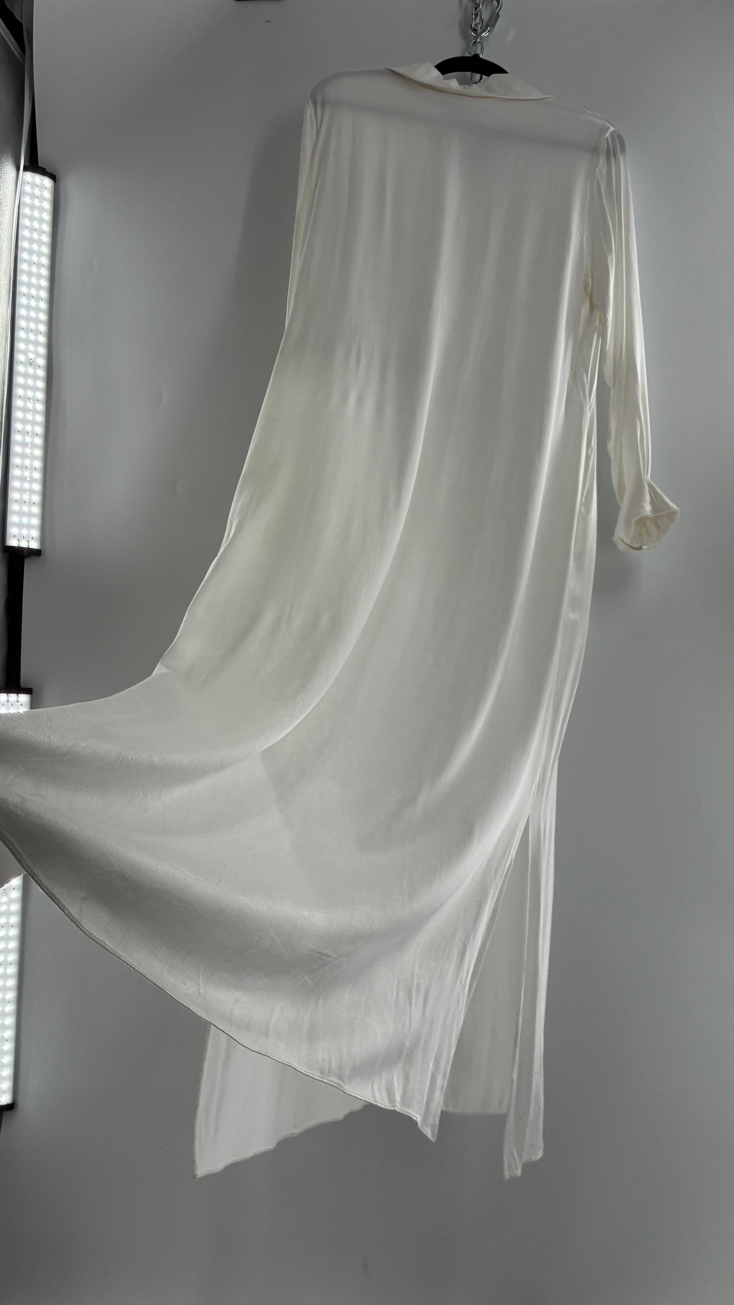 ST. BRAND BY STRASS White Button Up Style Dress with Tags Attached (Medium)