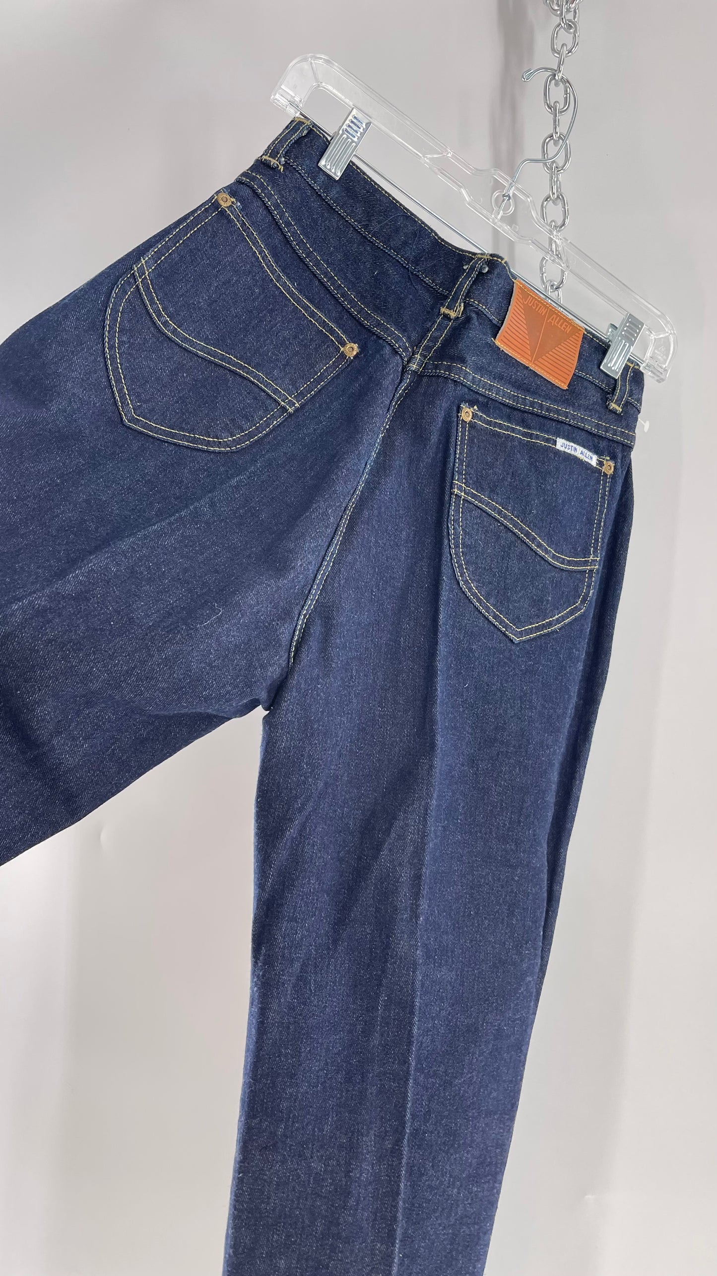 Vintage Justin Allen Dark Wash 70’s-80’s High Waisted Mom Jean (11)