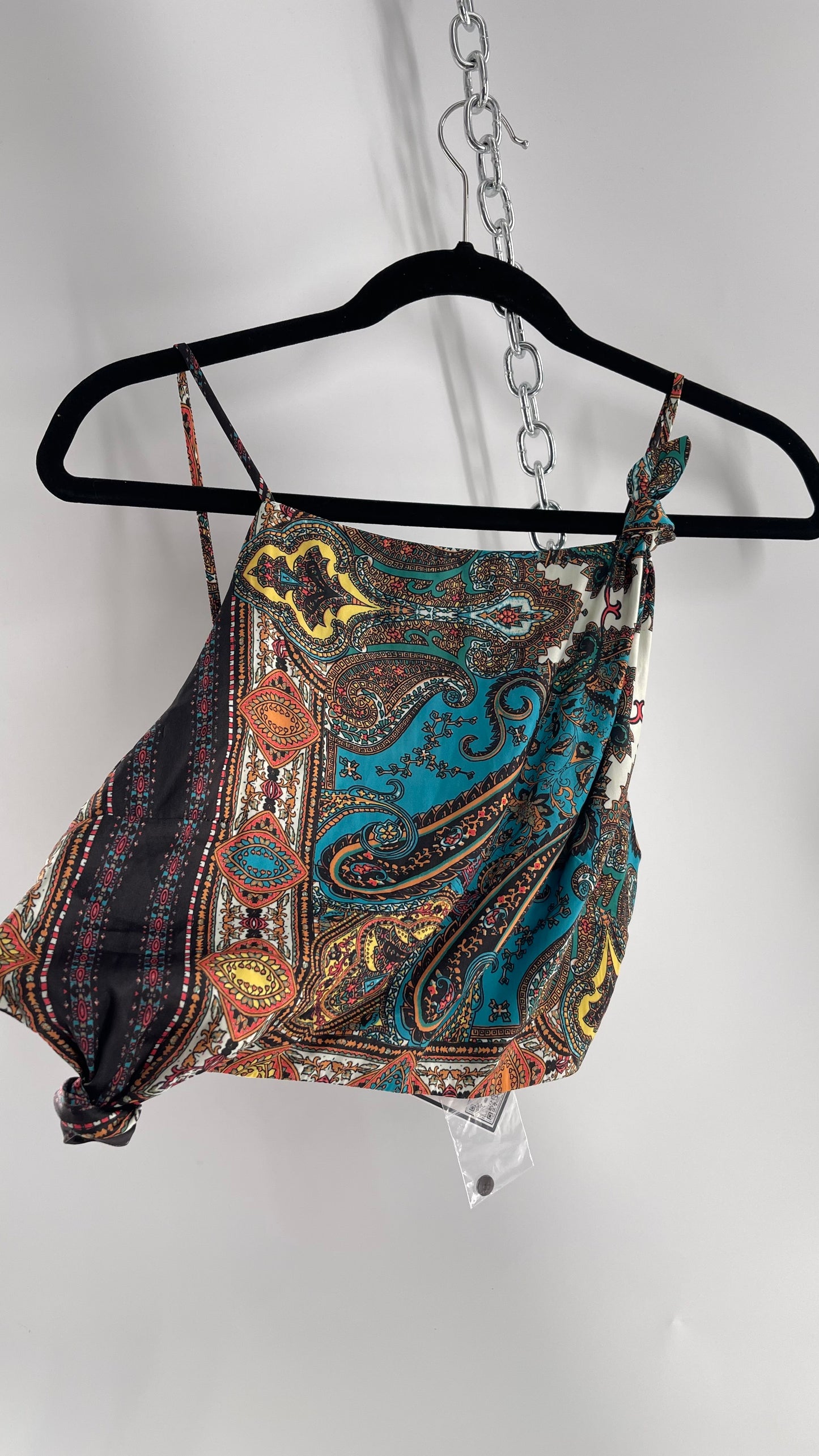 Intimately Free People Satin Paisley Crop with Knot Details (2)