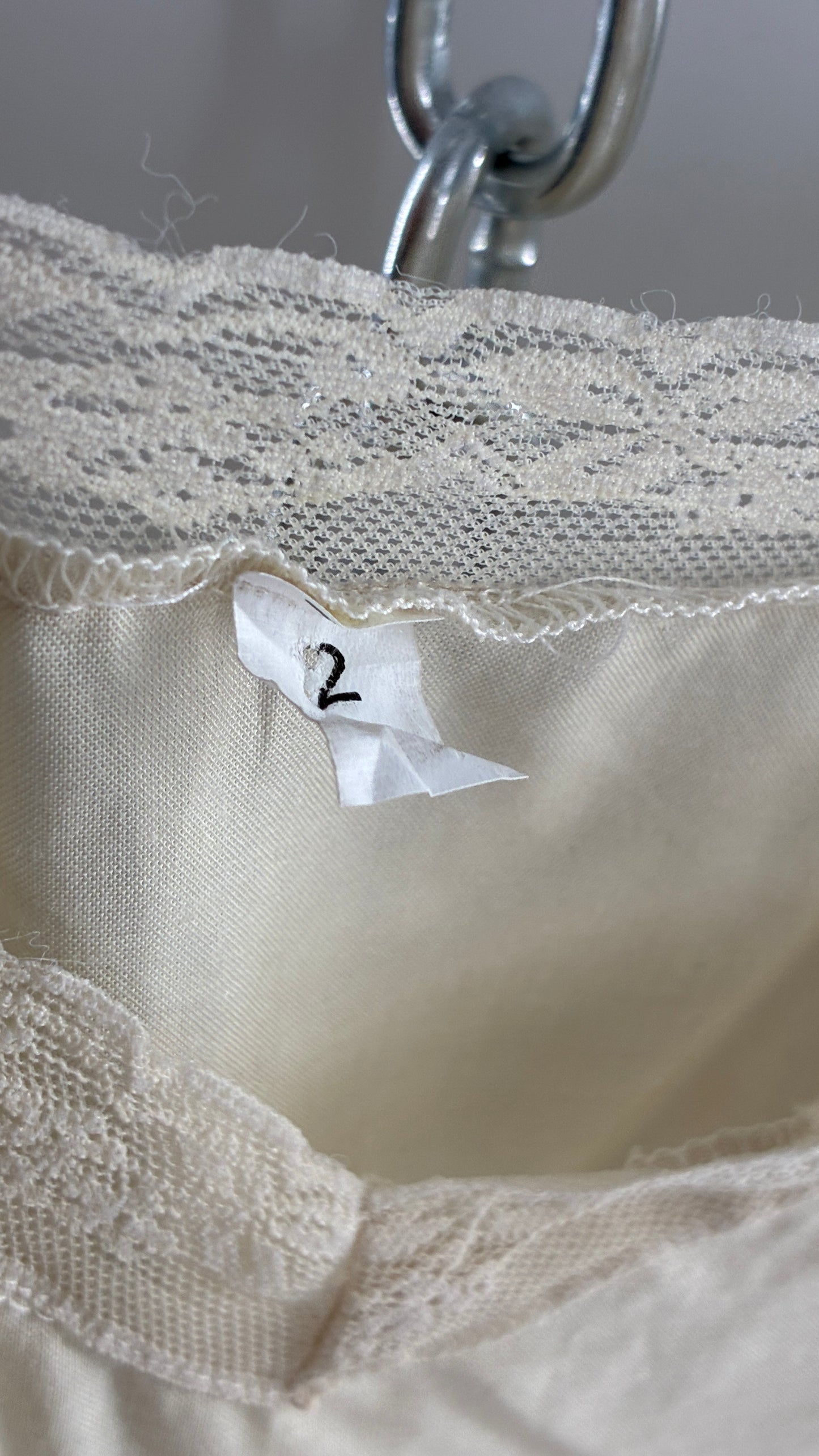 Beige Slip Dress with Lace Trim (2)