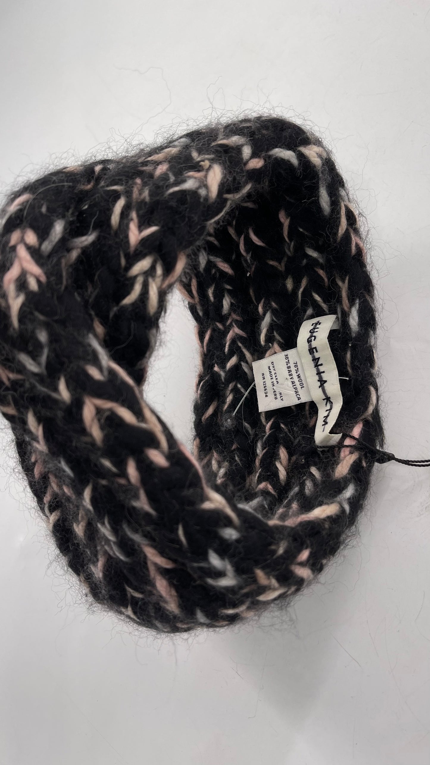 Eugenia Kim Black Pink White Thick Knit Headband