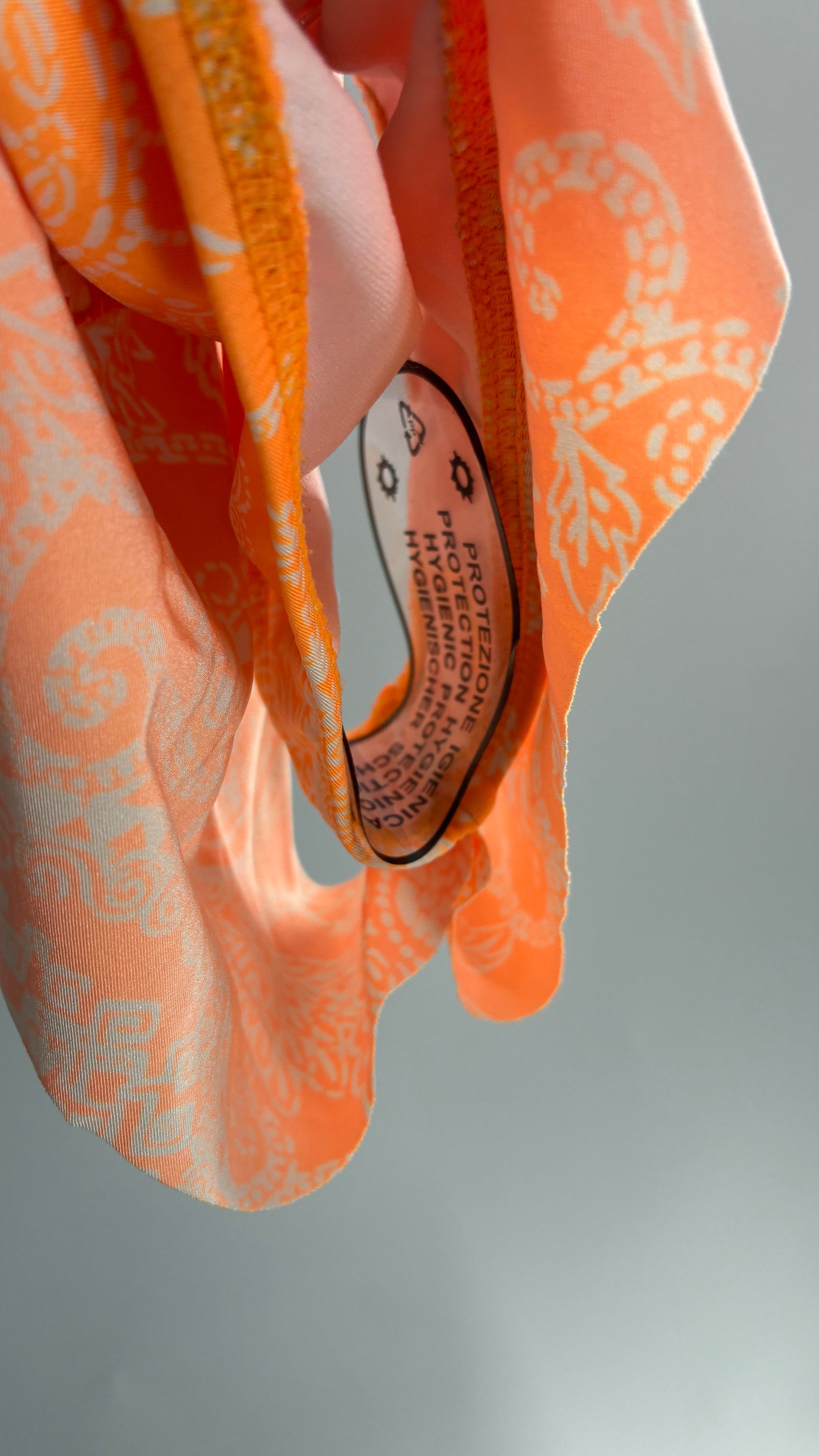 Deadstock Vintage O’NEILL Orange Ruffled Swim Bottom with Embroidered Logo (Small)