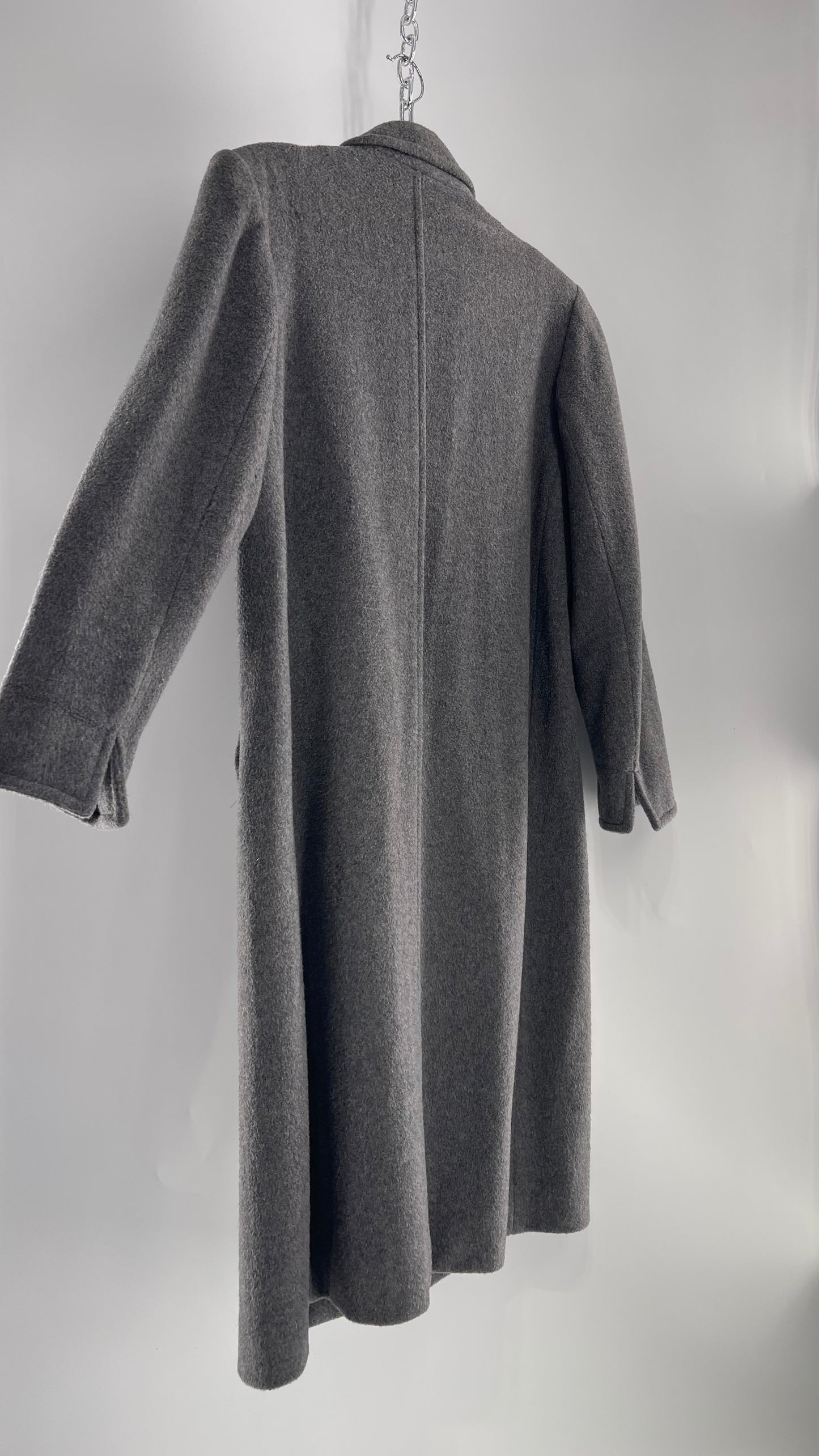 Vintage Grey Coat 35% Cashmere/ 50% Wool (C) (5/6)