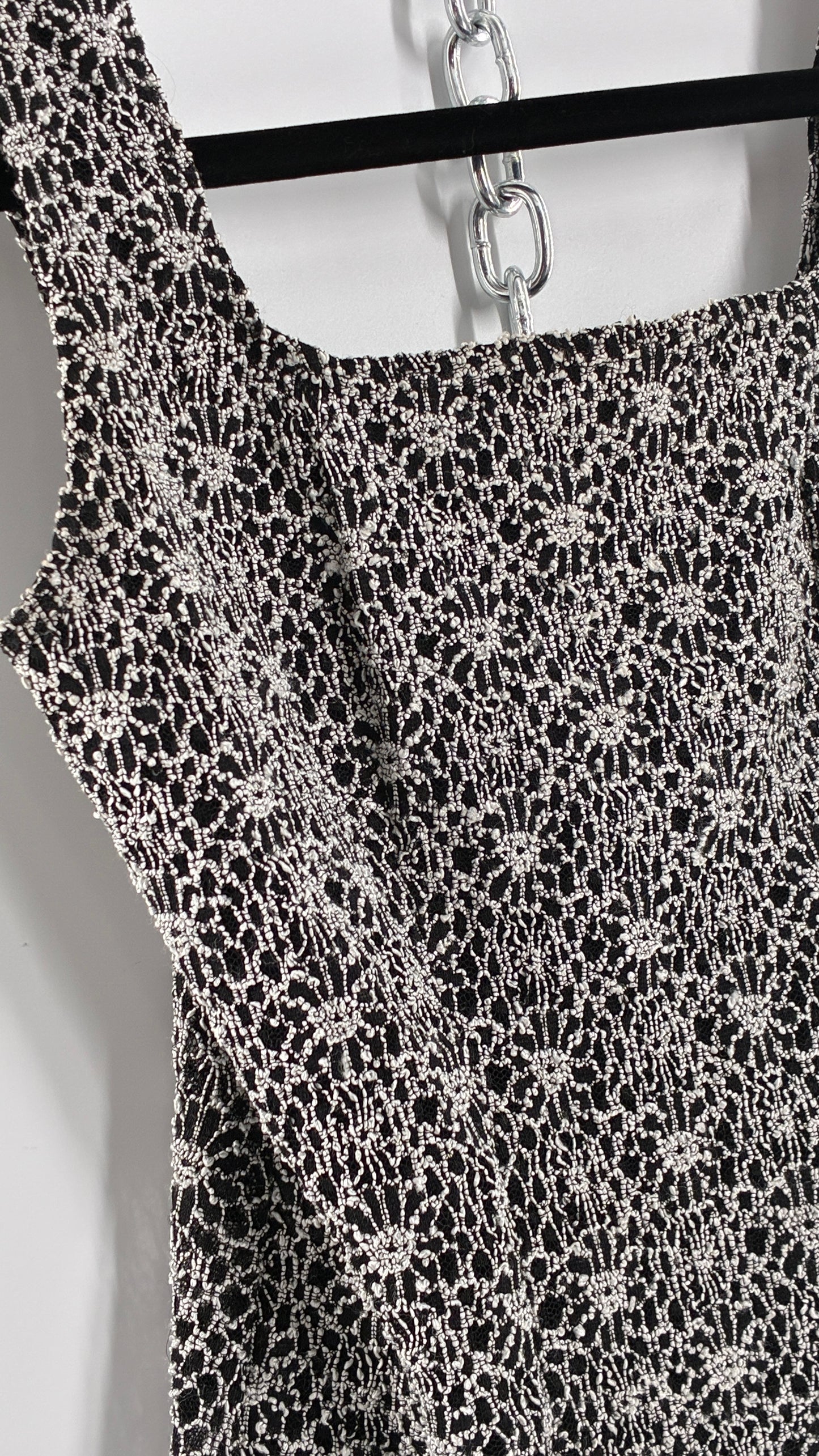 Vintage 1990s Black and White Lace Camisole (Small)