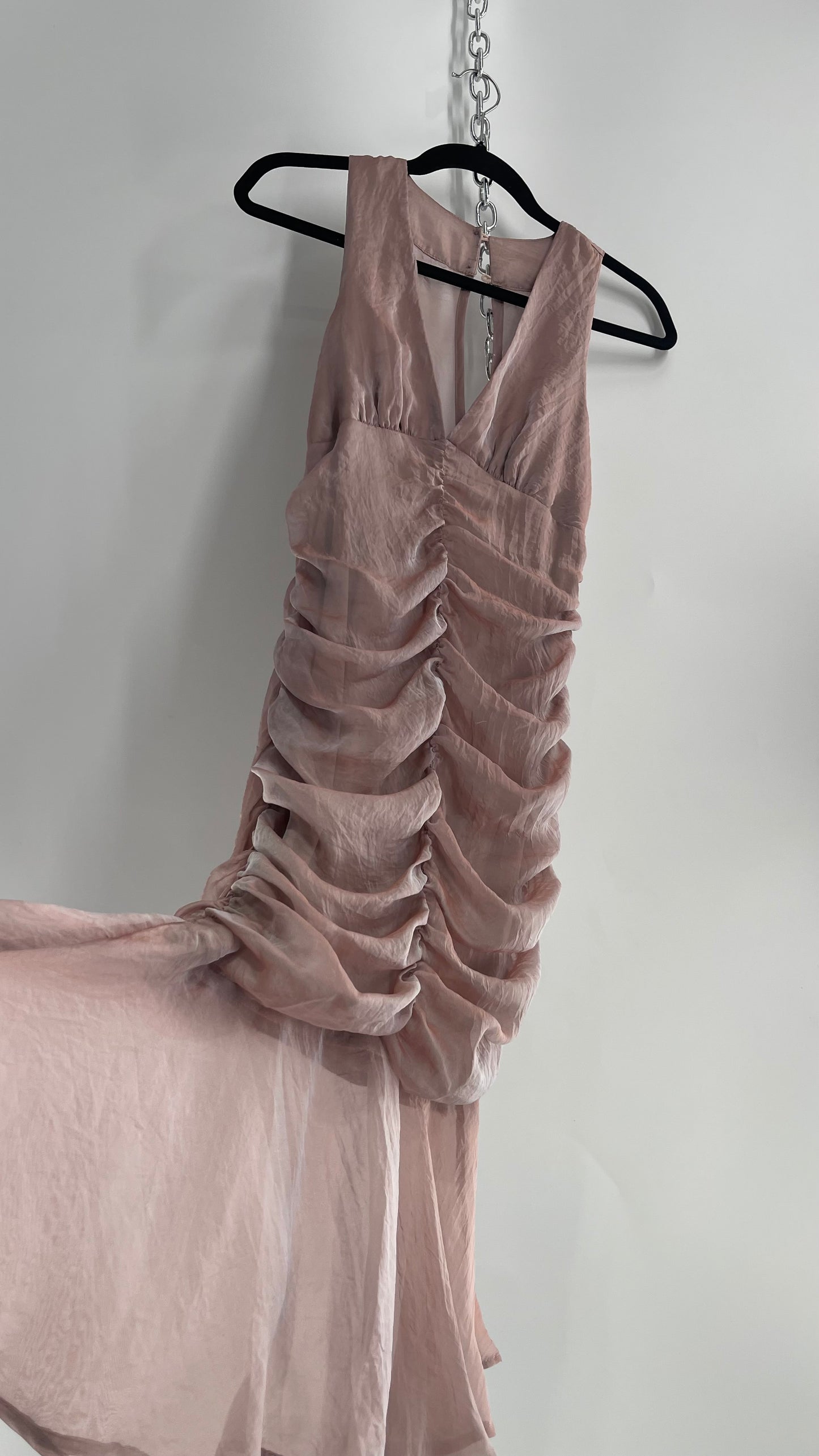 Urban Outfitters Dusty Lilac Ruched Bodice Mermaid Mini (XS)