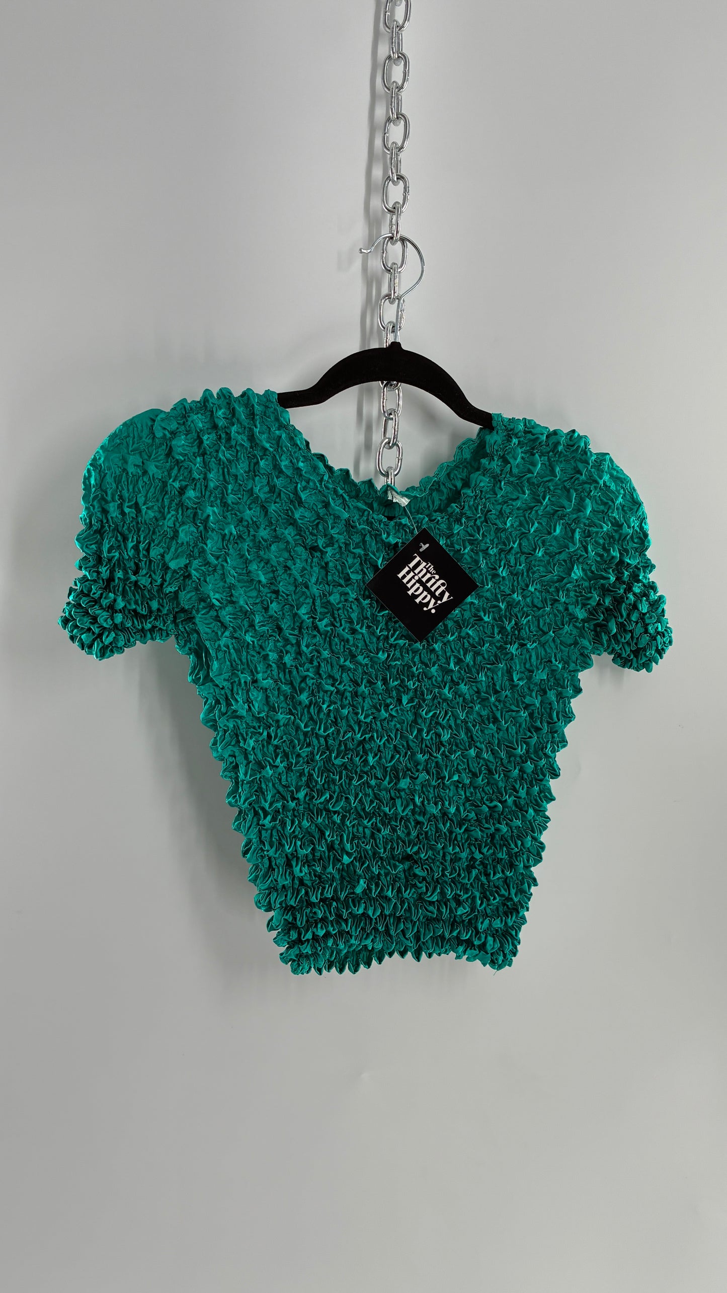 Vintage Teal Popcorn Top (One Size)