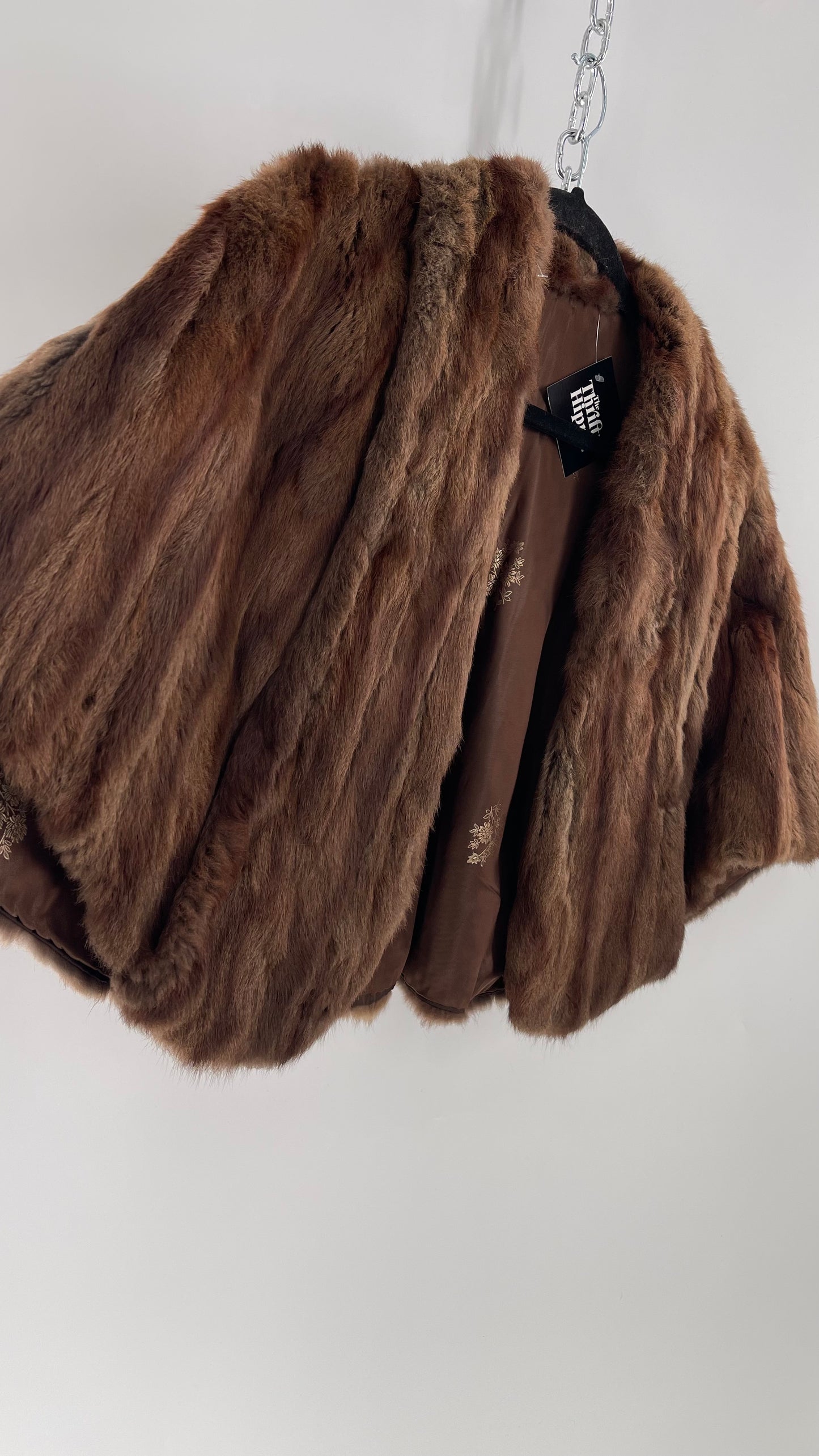 Vintage Brown Multi-toned Cape (One Size)