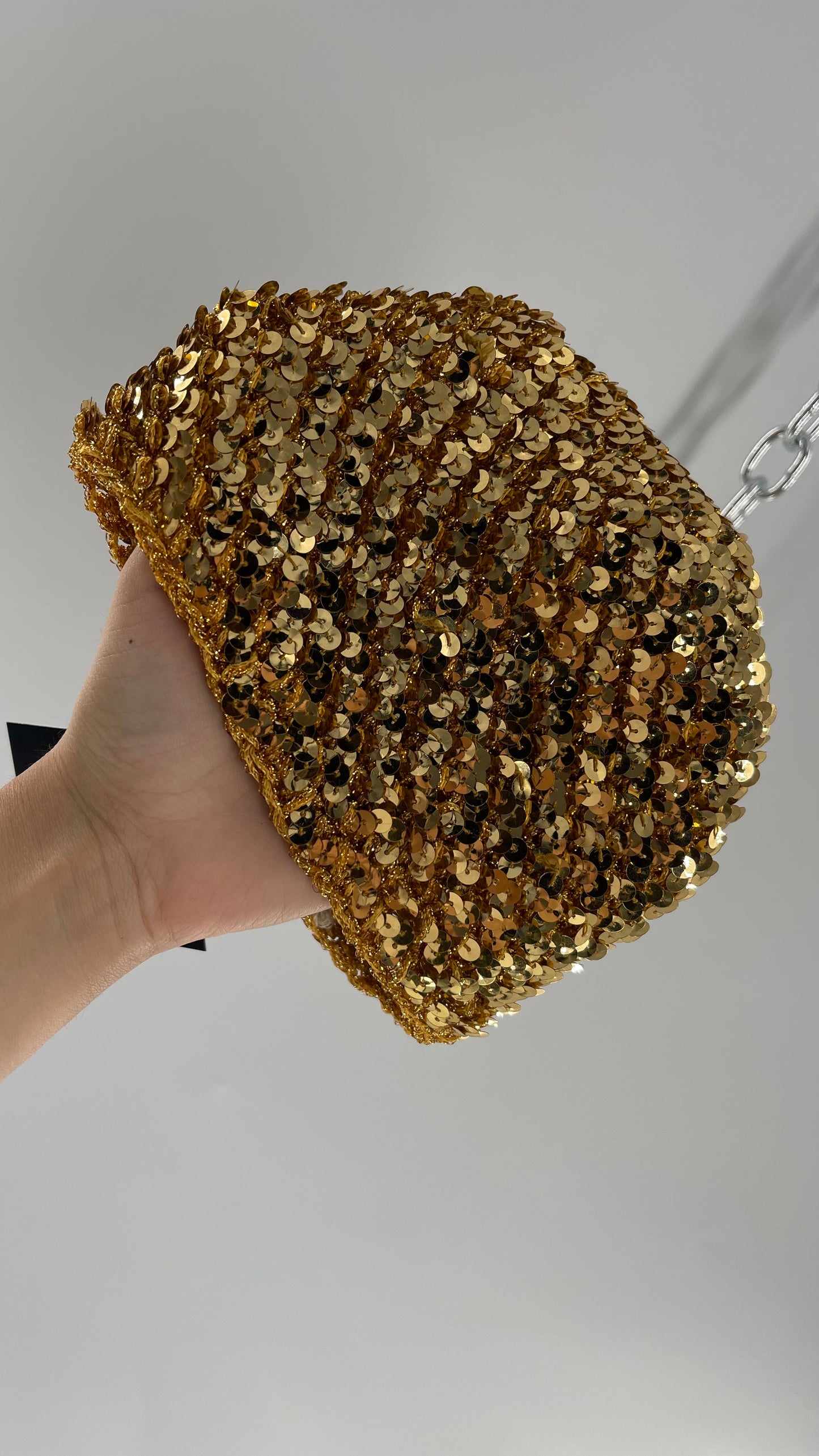 Vintage Gold Sequin Beanie