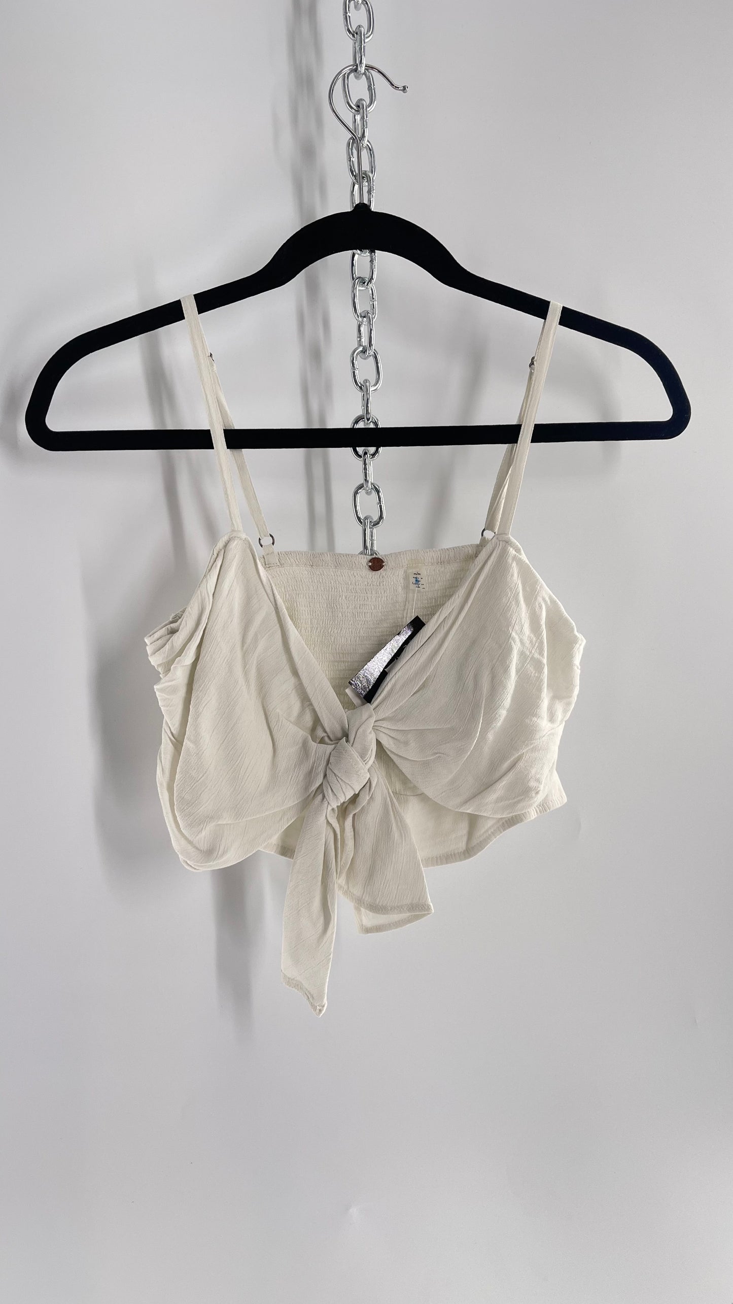 Free People Tie Bust Cropped Tank (Medium)