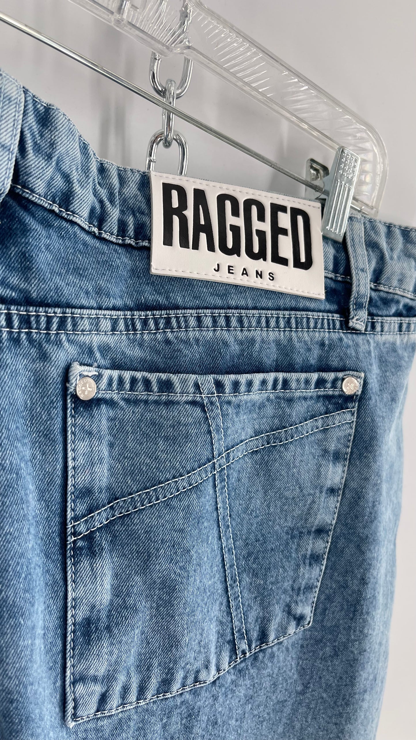 Ragged Priest Light Wash Straight Leg Jeans (36)
