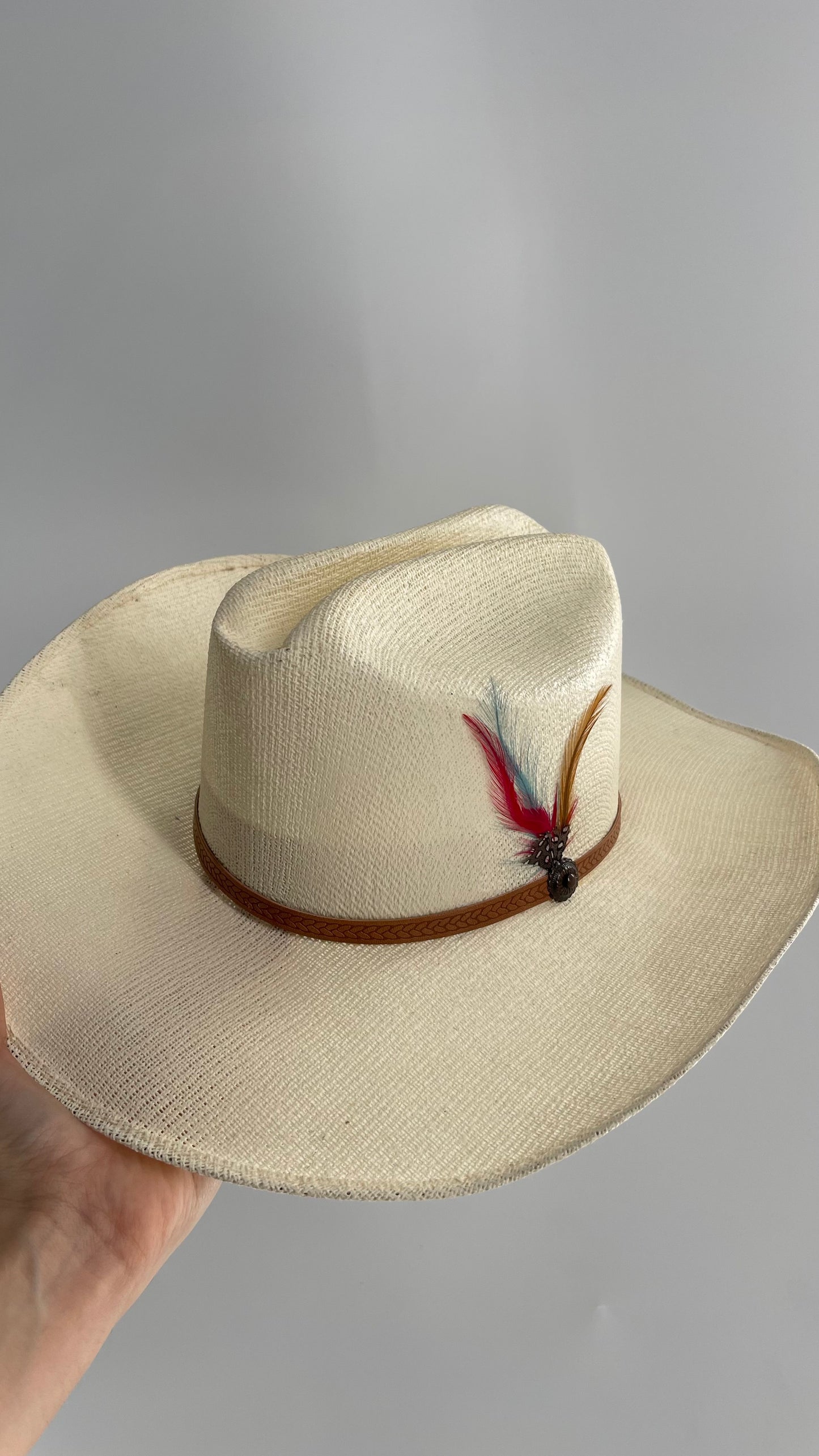 Vintage Off White Cowboy Hat