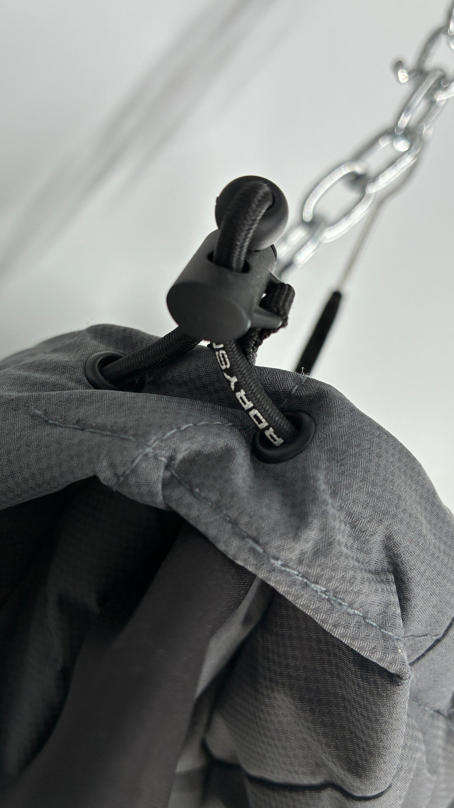 Super Dry Black and Grey Puffer Winter Jacket (Large)