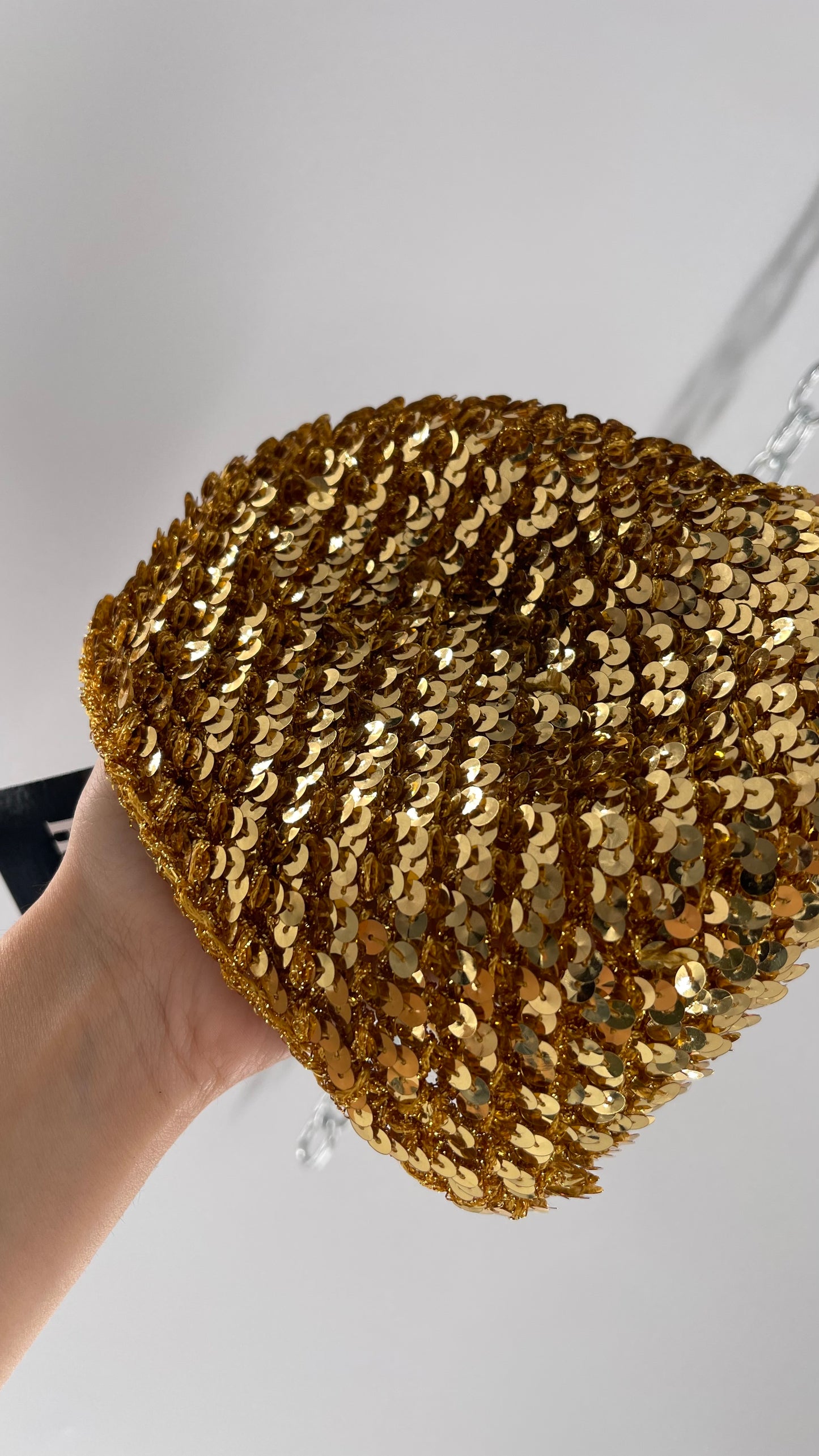 Vintage Gold Sequin Beanie