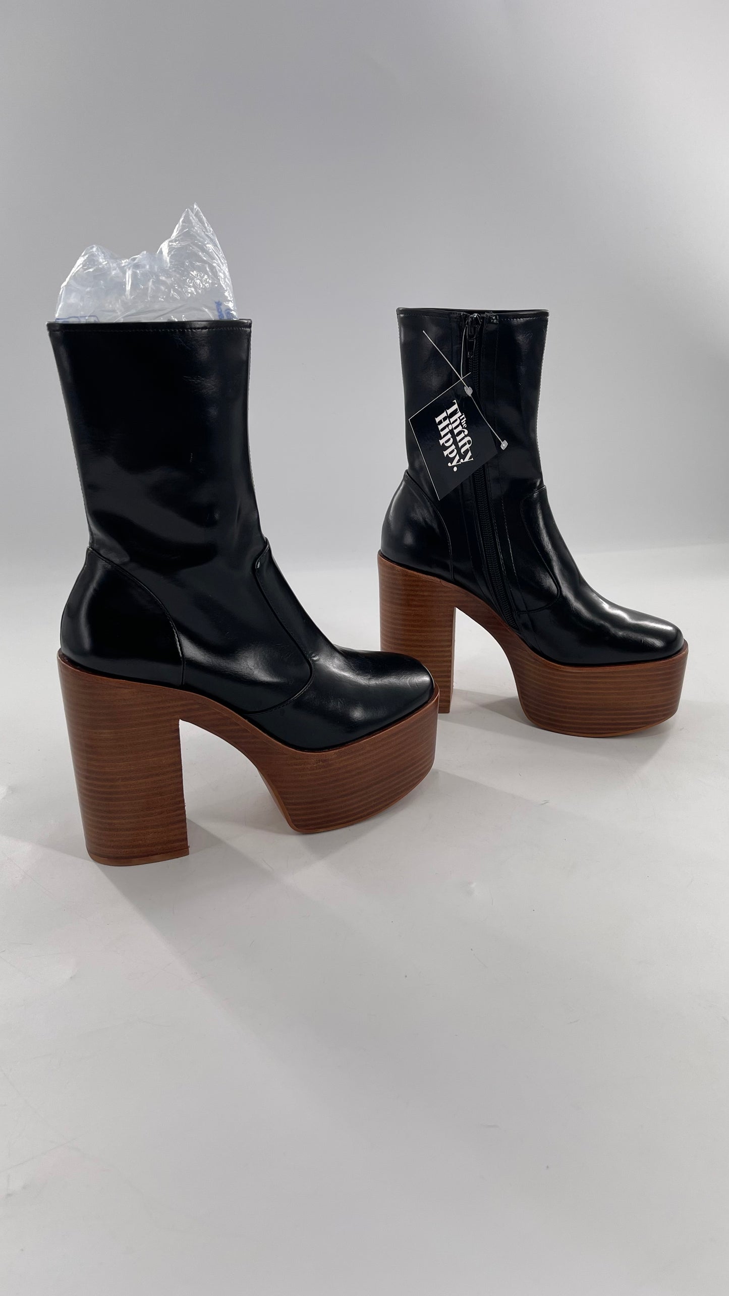 Jeffrey Campbell Mexique Black Boot with Platform And Chunky Wooden Heel (8)
