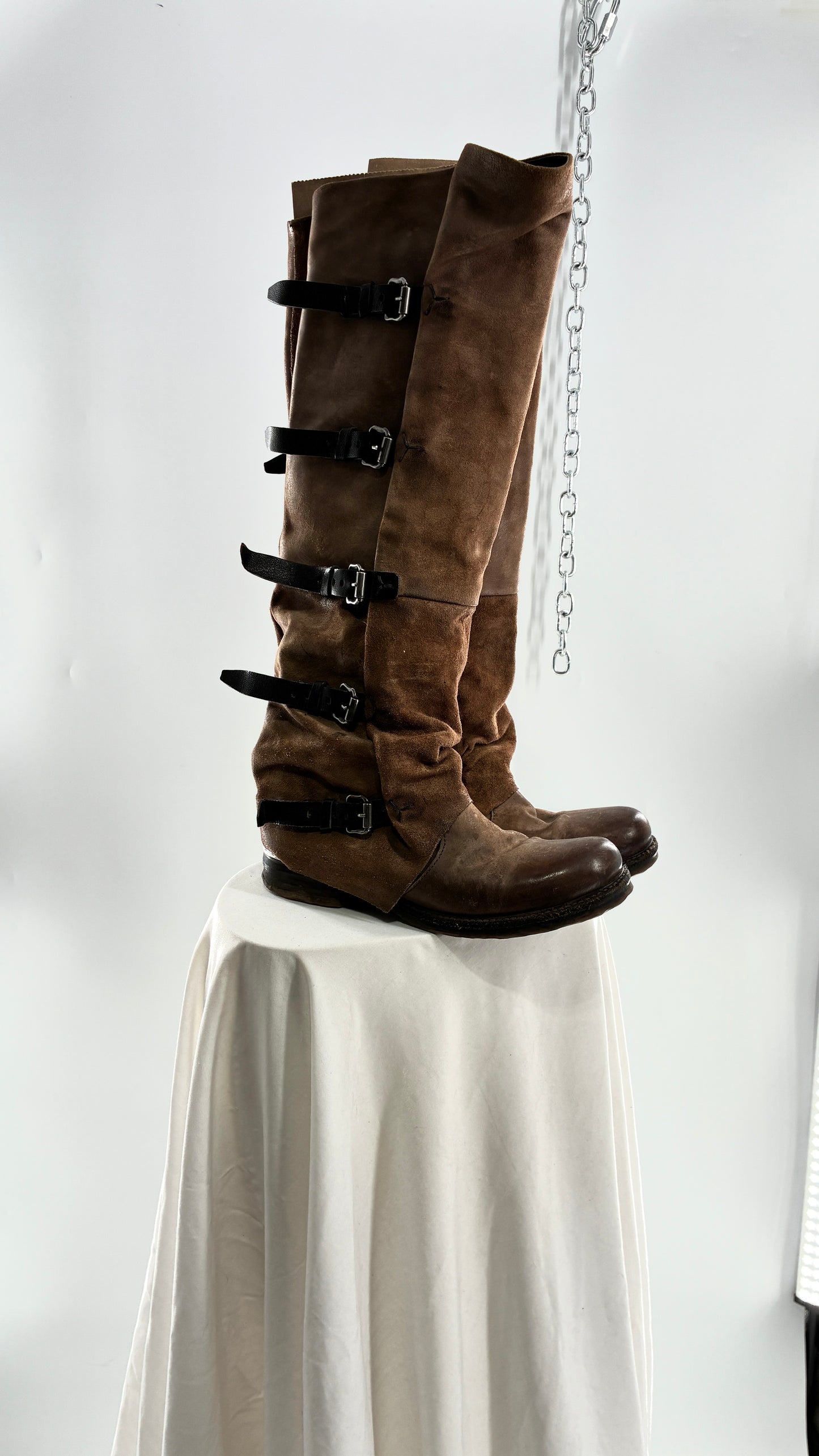 Tatum Over the Knee AS98 Distressed Worn Boots (41)