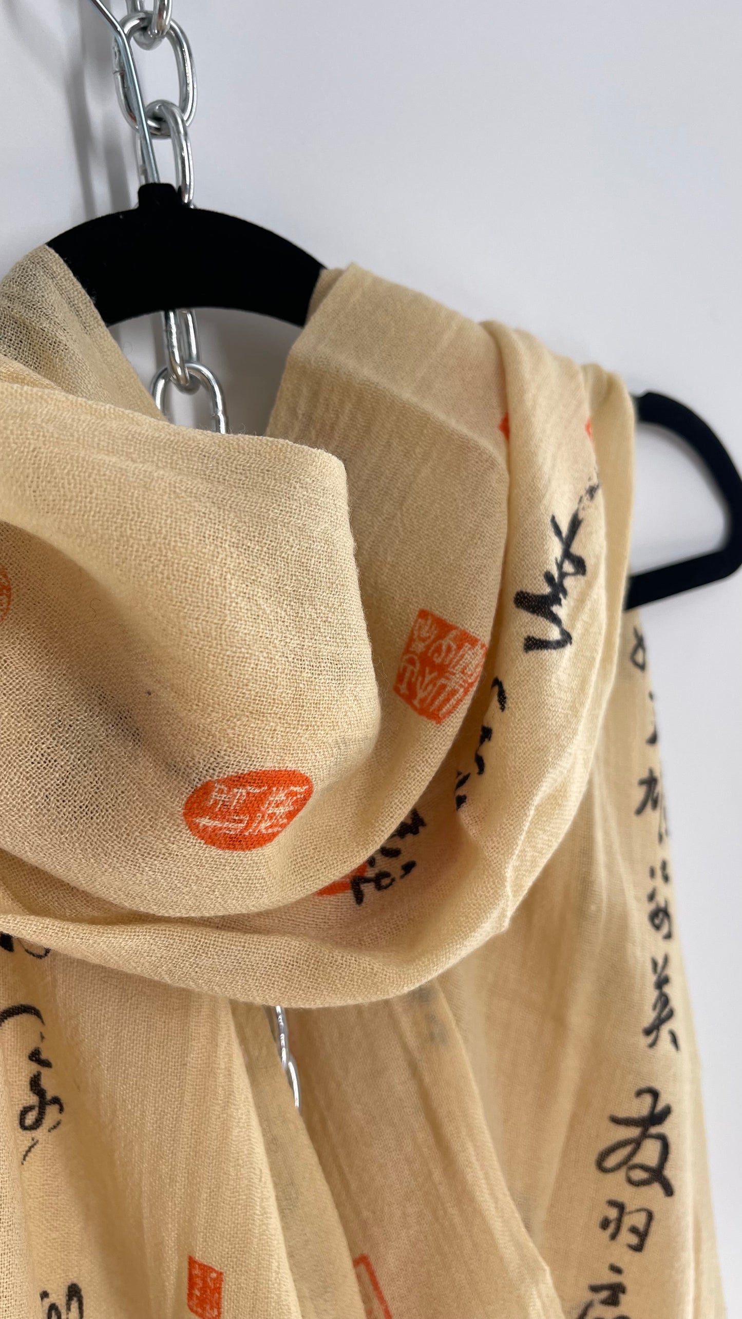 Vintage Japanese Tassel Scarf