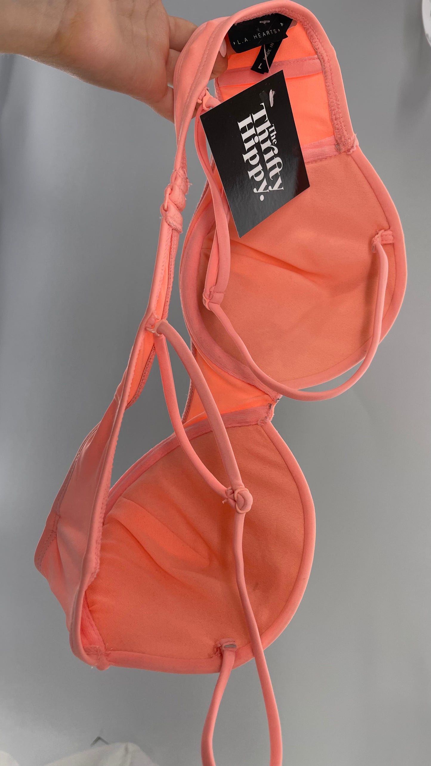 PACSUN LA Hearts Pink Underwire Swim Top (Large)