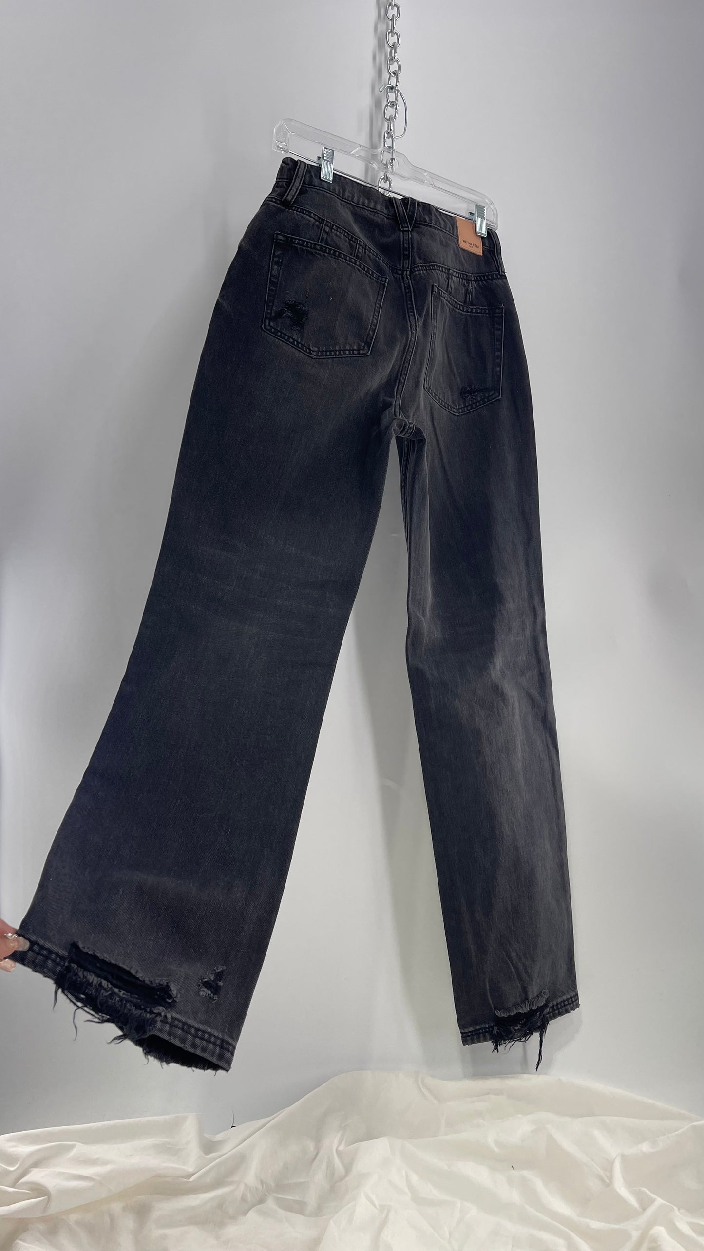 Free People Distressed Black/Grey Jeans with Tags Attached (28)