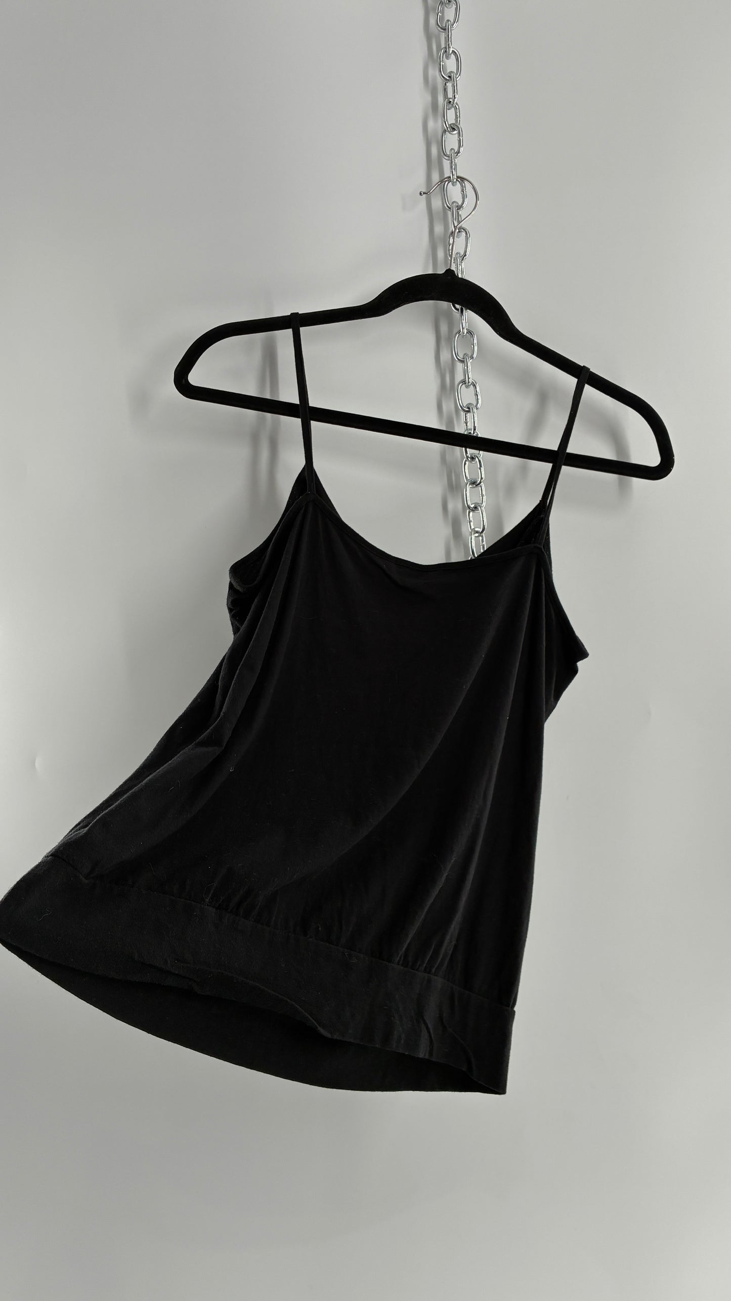 NEU LOOK Vintage Black Silver Studded Neckline Camisole Tank (12)
