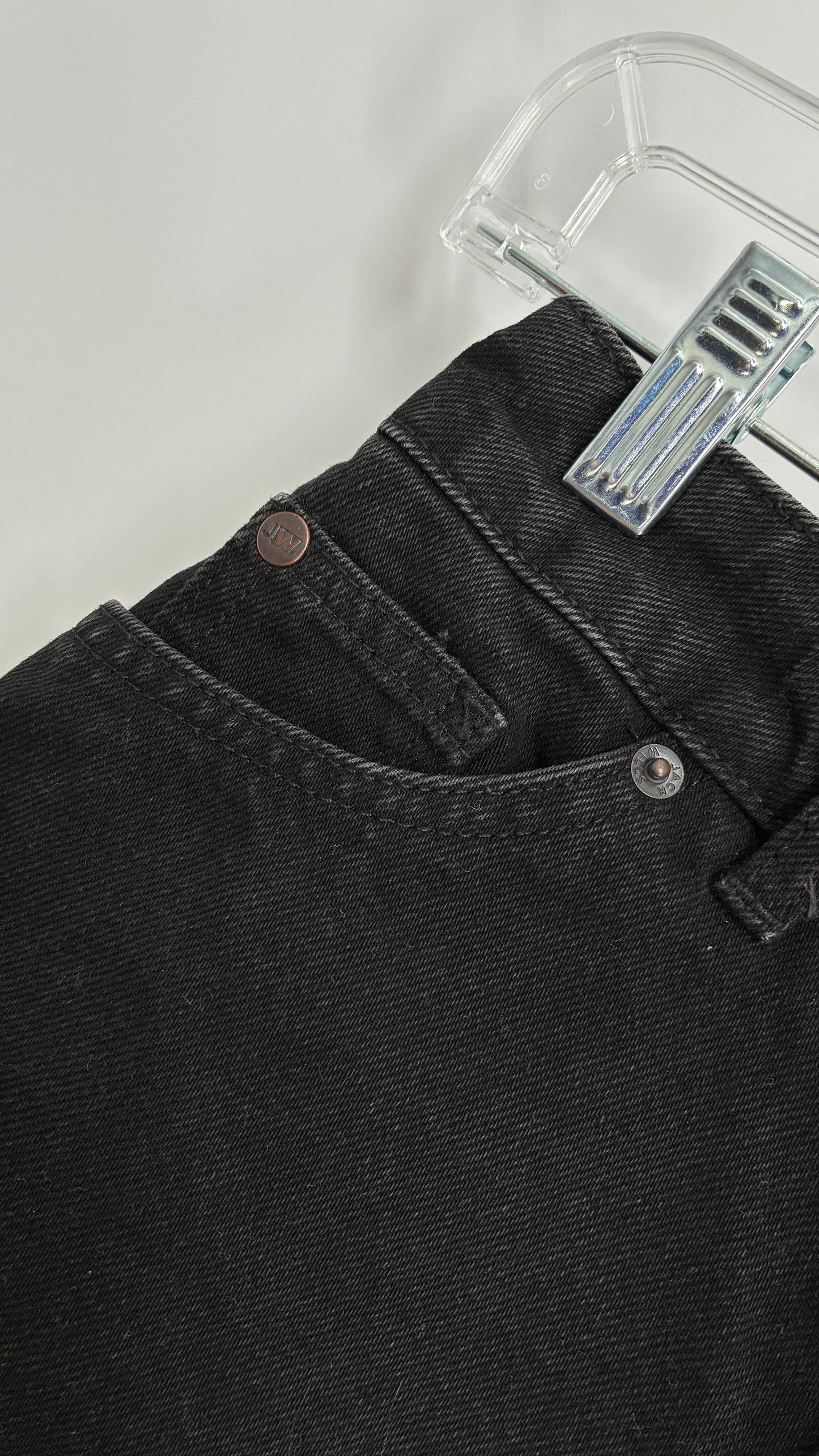 JACK WILLS Black Denim Mini Skirt with Tags Attached (2)