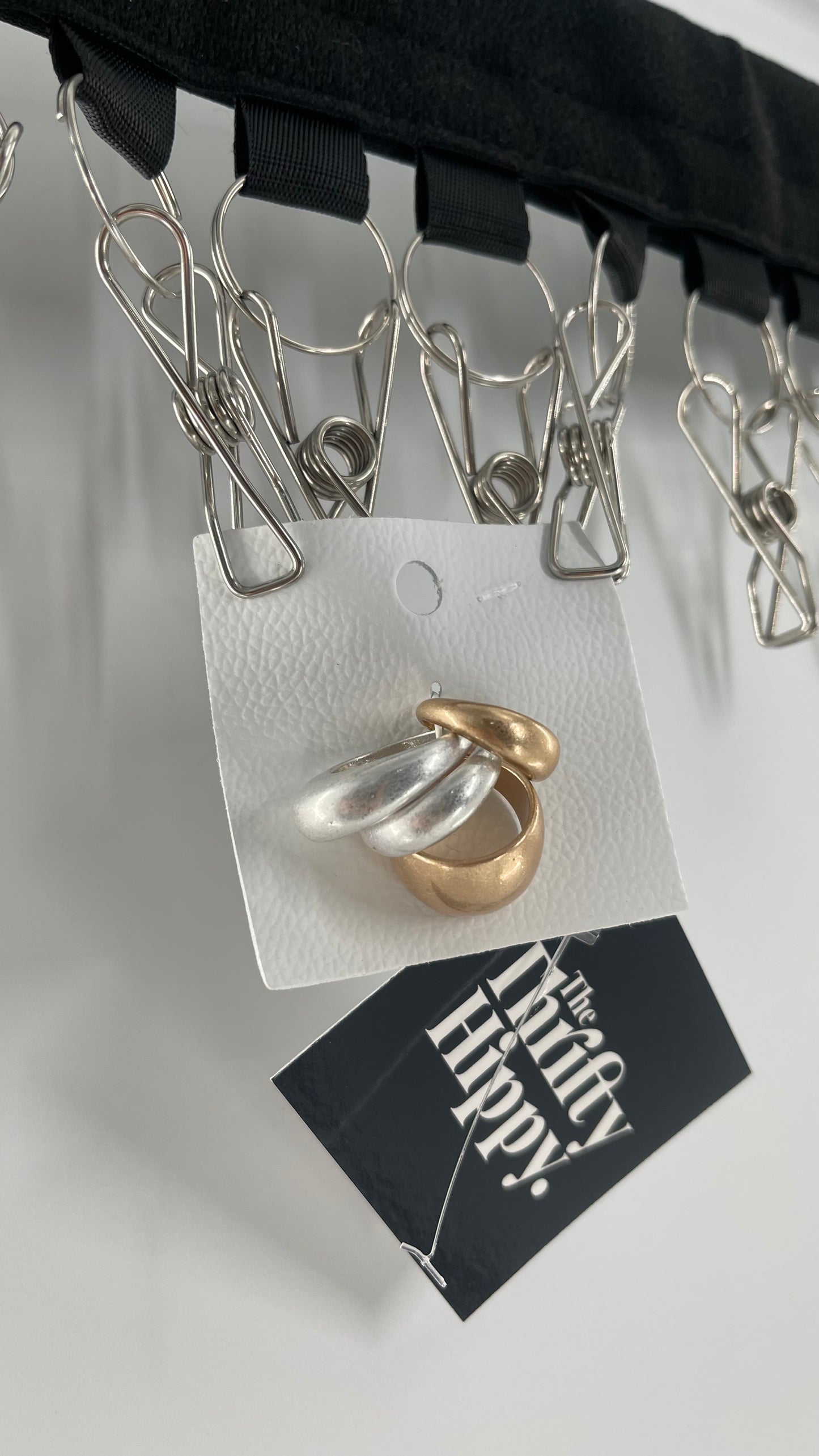 Free People Heavy Duty Mixed Metal Ring Set