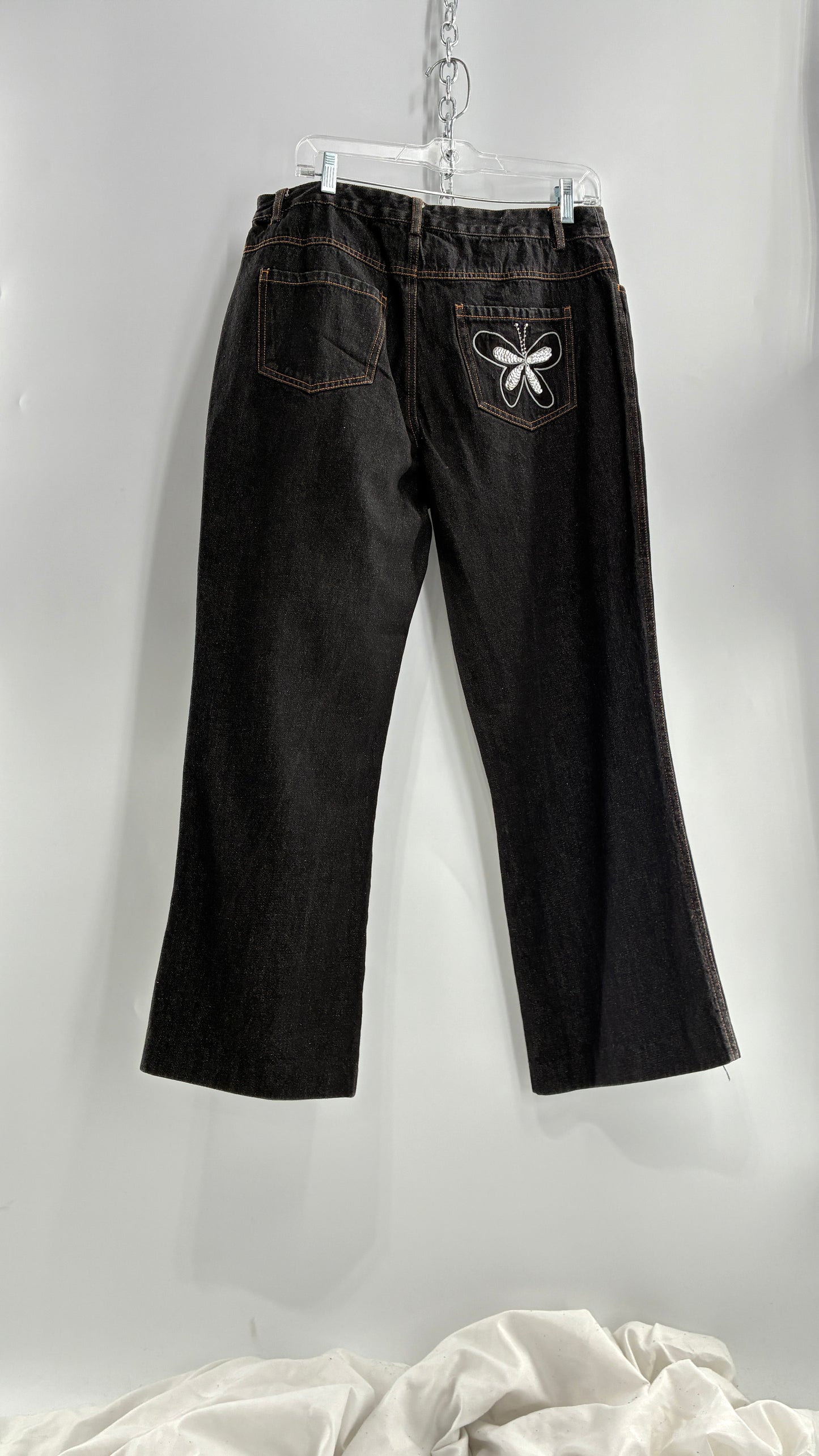 Vintage FORENZA Denim with Sequin Butterfly Detail (12)