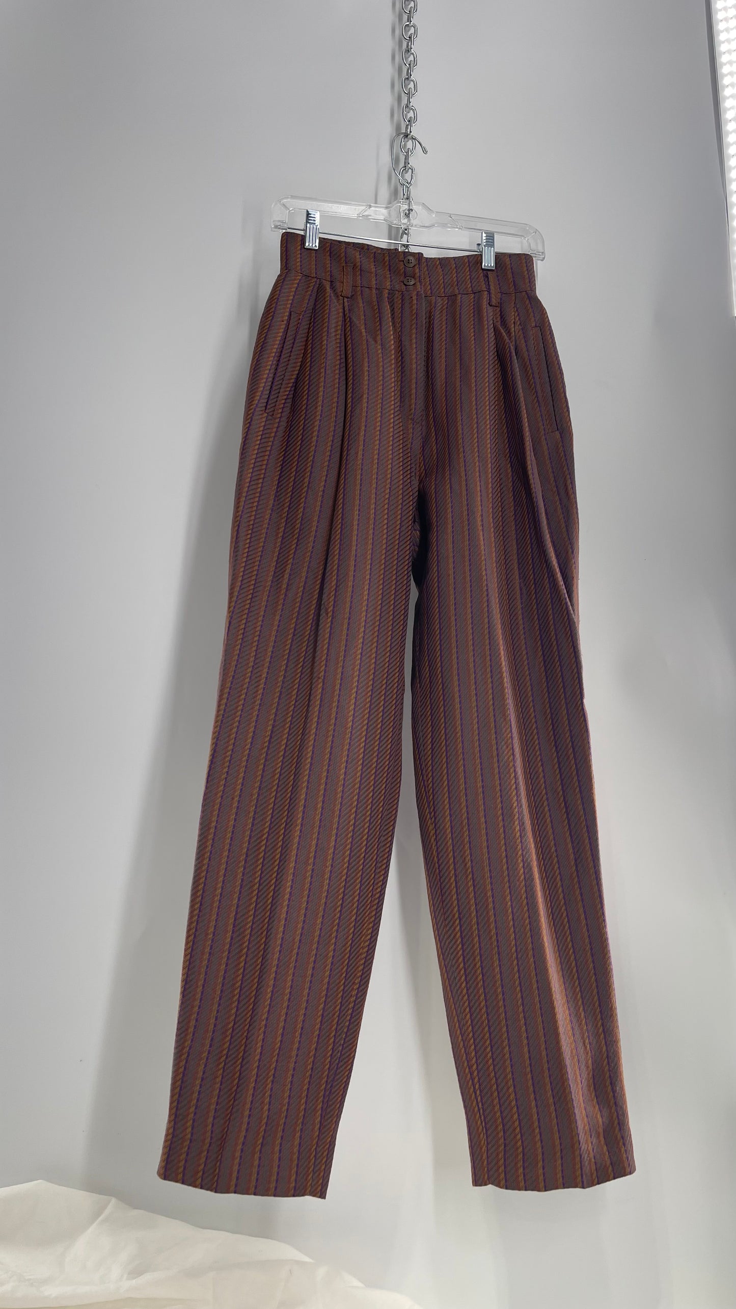 Vintage High Waisted Striped Trouser (2)