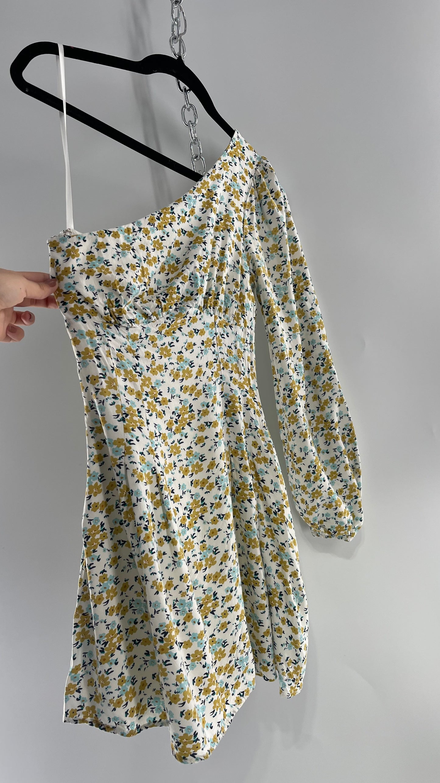 Free People One Sleeve Floral Dress (0)