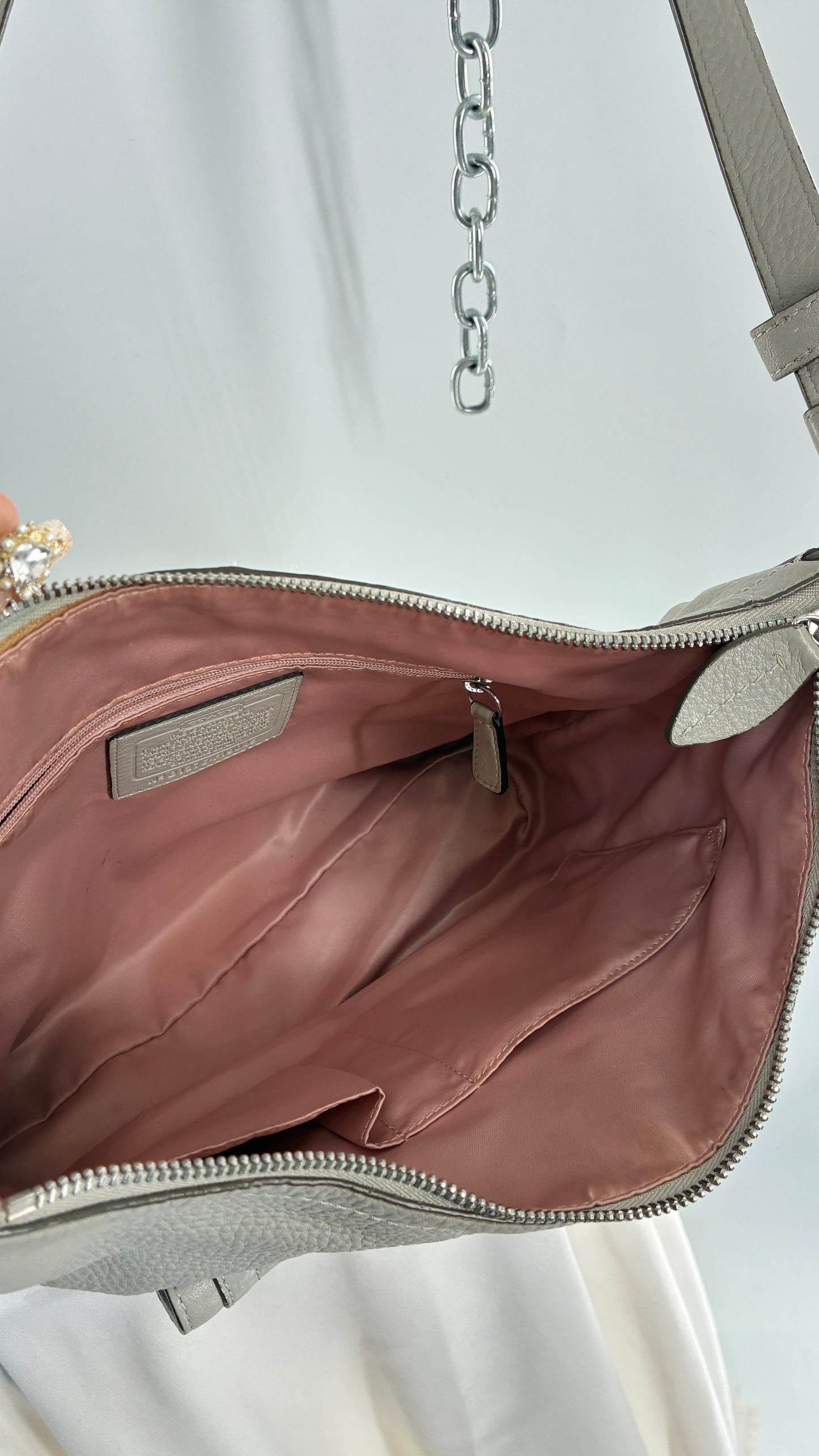 Vintage COACH Penelope Grey Leather Crossbody