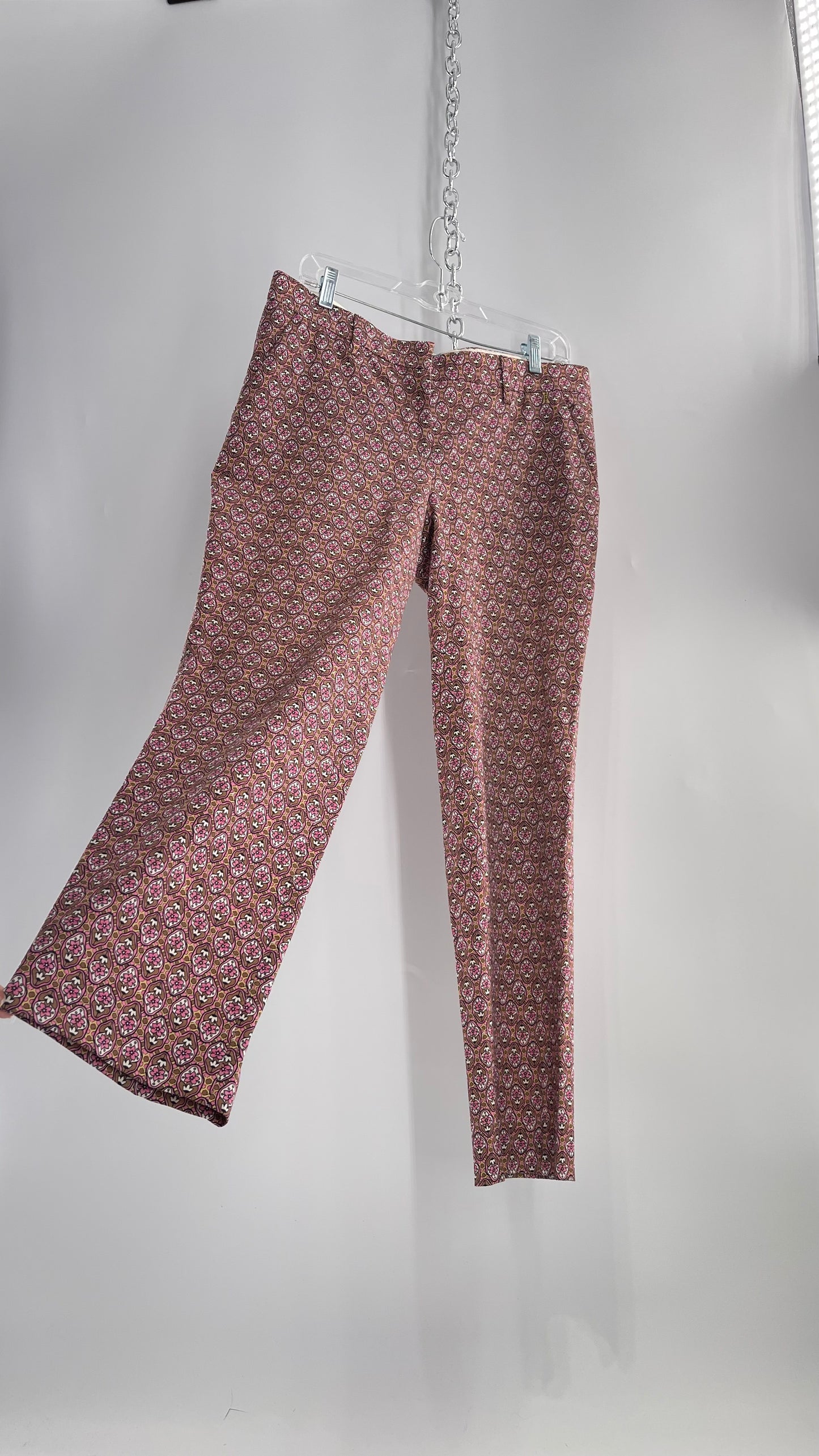 Vintage PRADA Trouser Brown Pink 1970s Style Pattern (28)