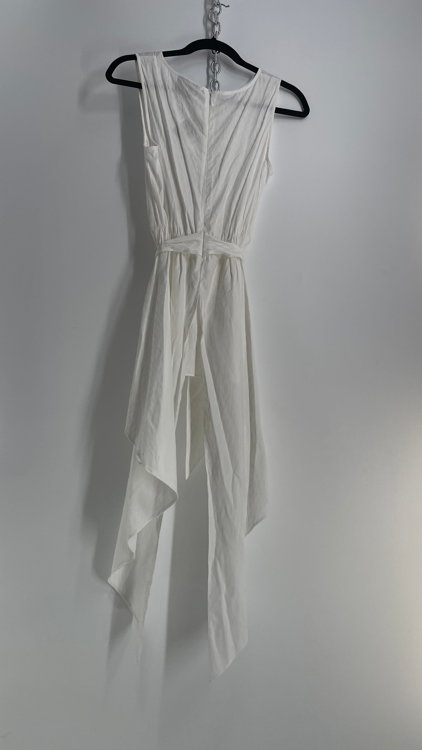 Sachin + Babi Anthropologie White Asymmetrical Hem Tunic Blouse (Medium)