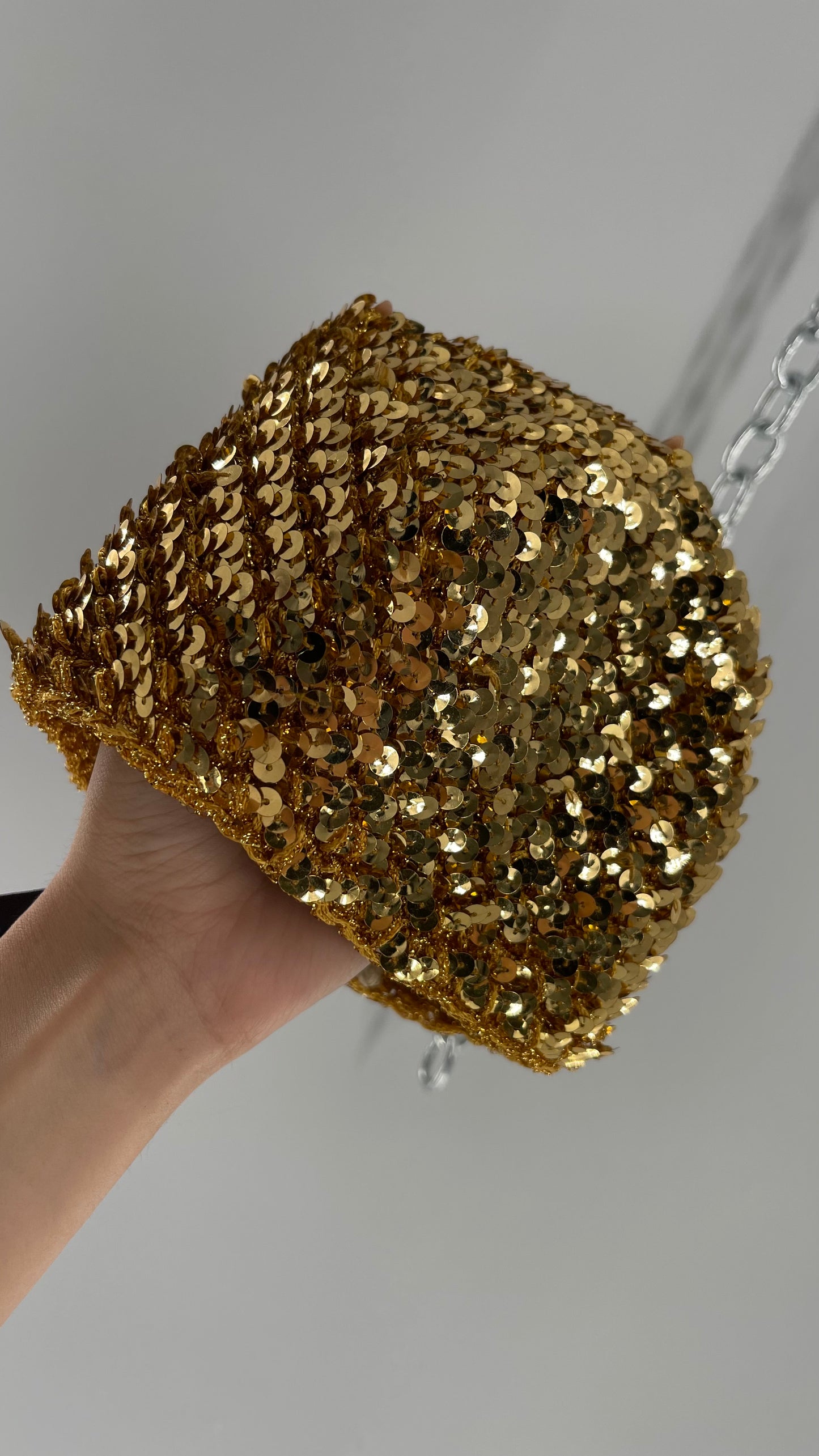 Vintage Gold Sequin Beanie