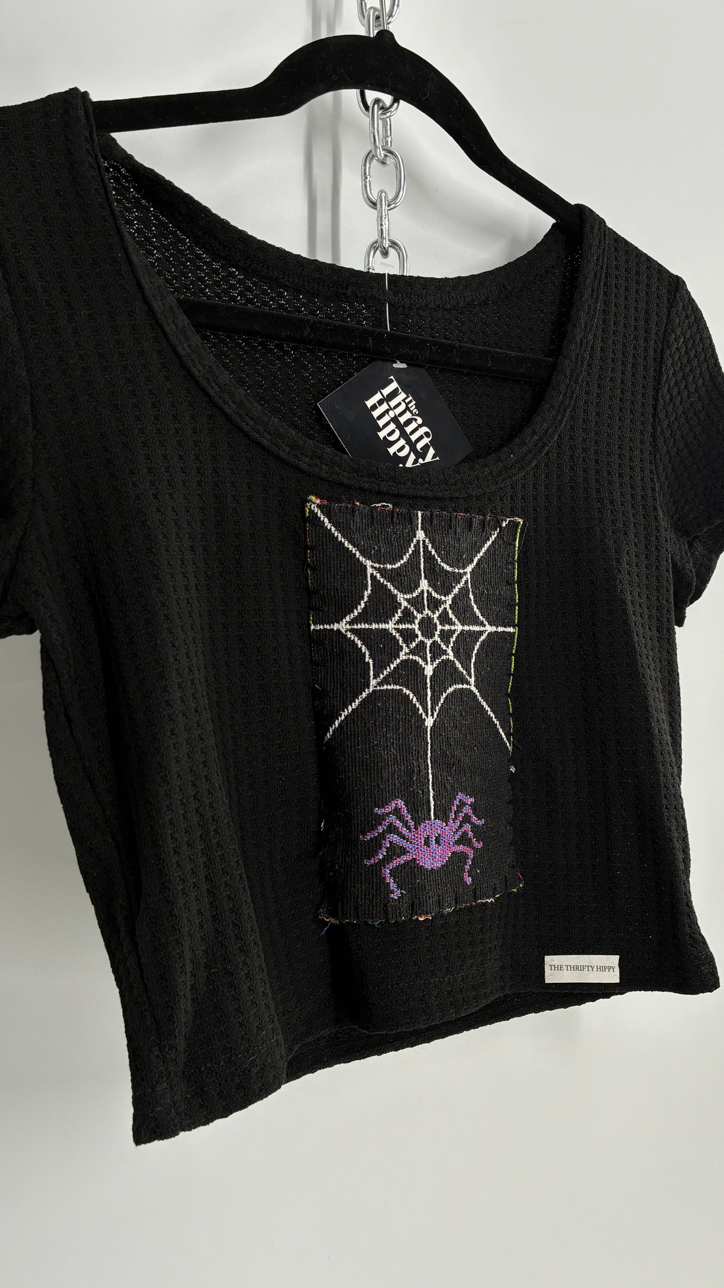 Handmade Patchwork Tapestry Halloween Baby T (S/M)